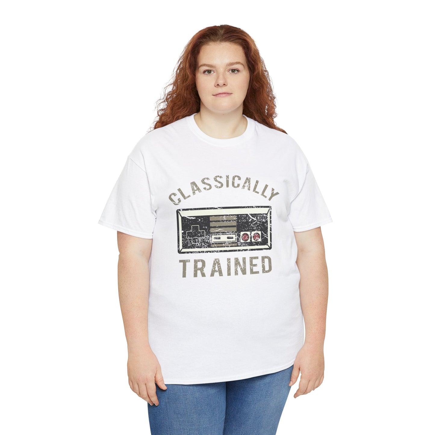 The Classically Trained and Distressed Unisex Heavy Cotton Tee | Vintage-Inspired Graphic T-Shirt for Art Lovers - ArtShirt Couture