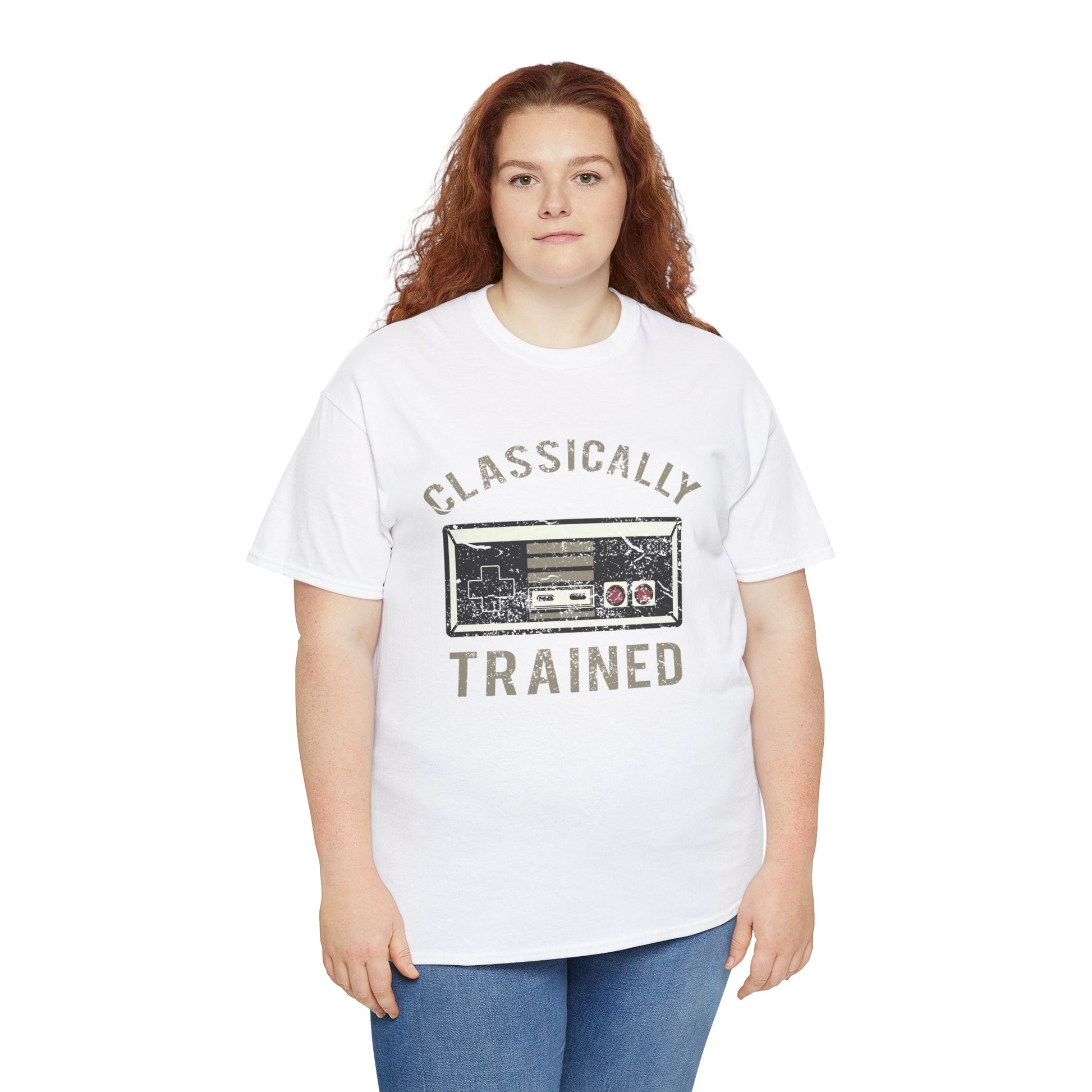 The Classically Trained and Distressed Unisex Heavy Cotton Tee | Vintage-Inspired Graphic T-Shirt for Art Lovers - ArtShirt Couture