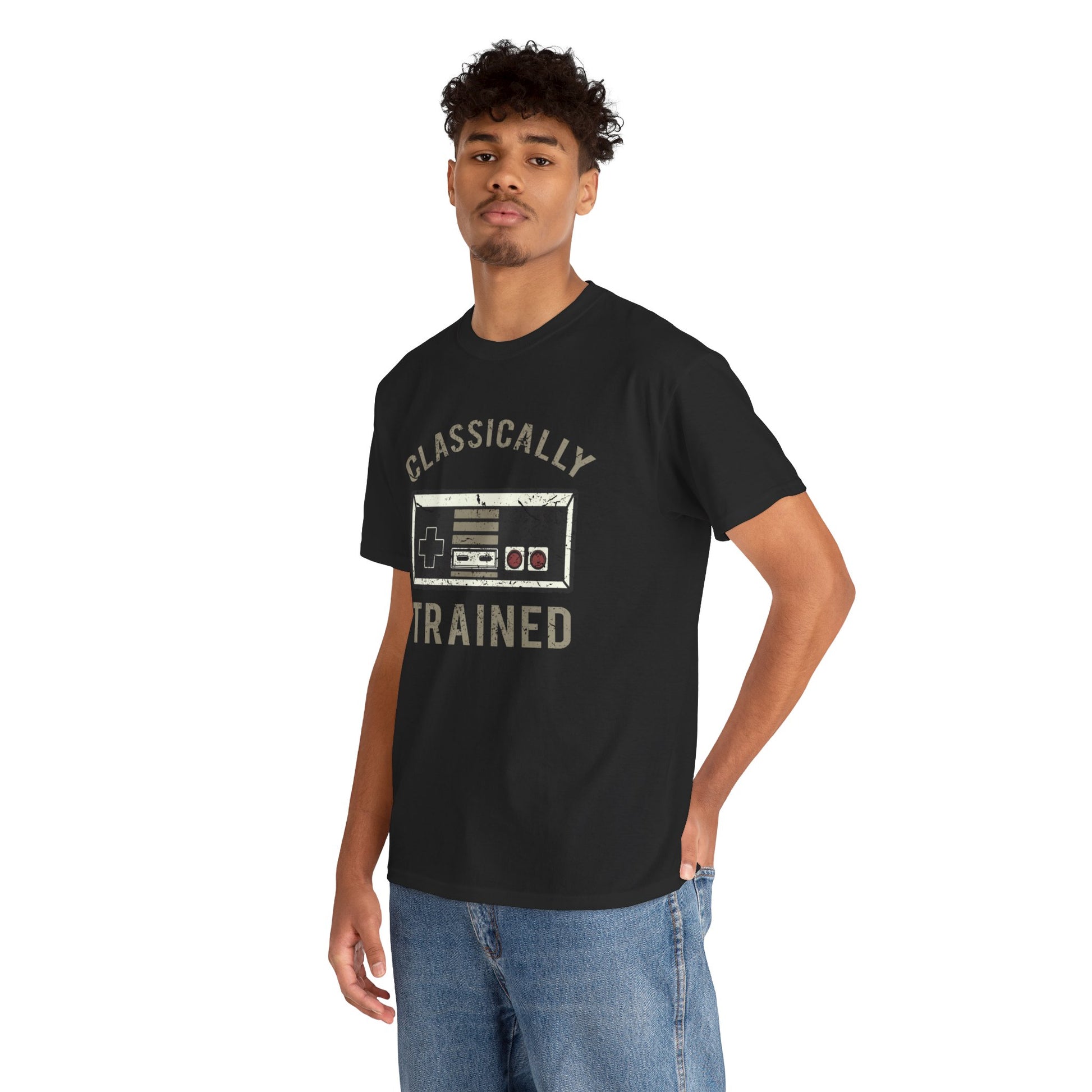 The Classically Trained and Distressed Unisex Heavy Cotton Tee | Vintage-Inspired Graphic T-Shirt for Art Lovers - ArtShirt Couture