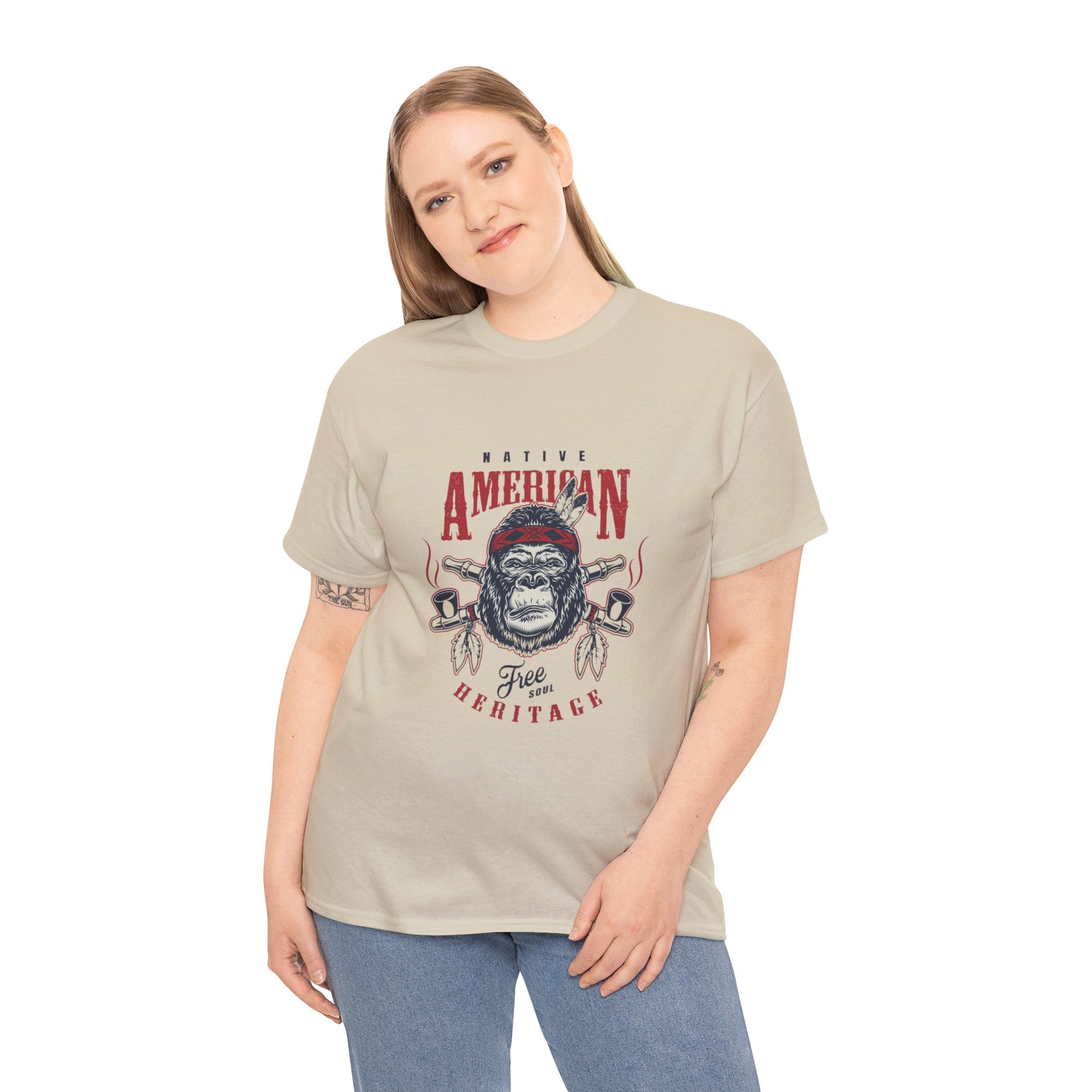 Native American graphic Unisex Heavy Cotton Tee - ArtShirt Couture