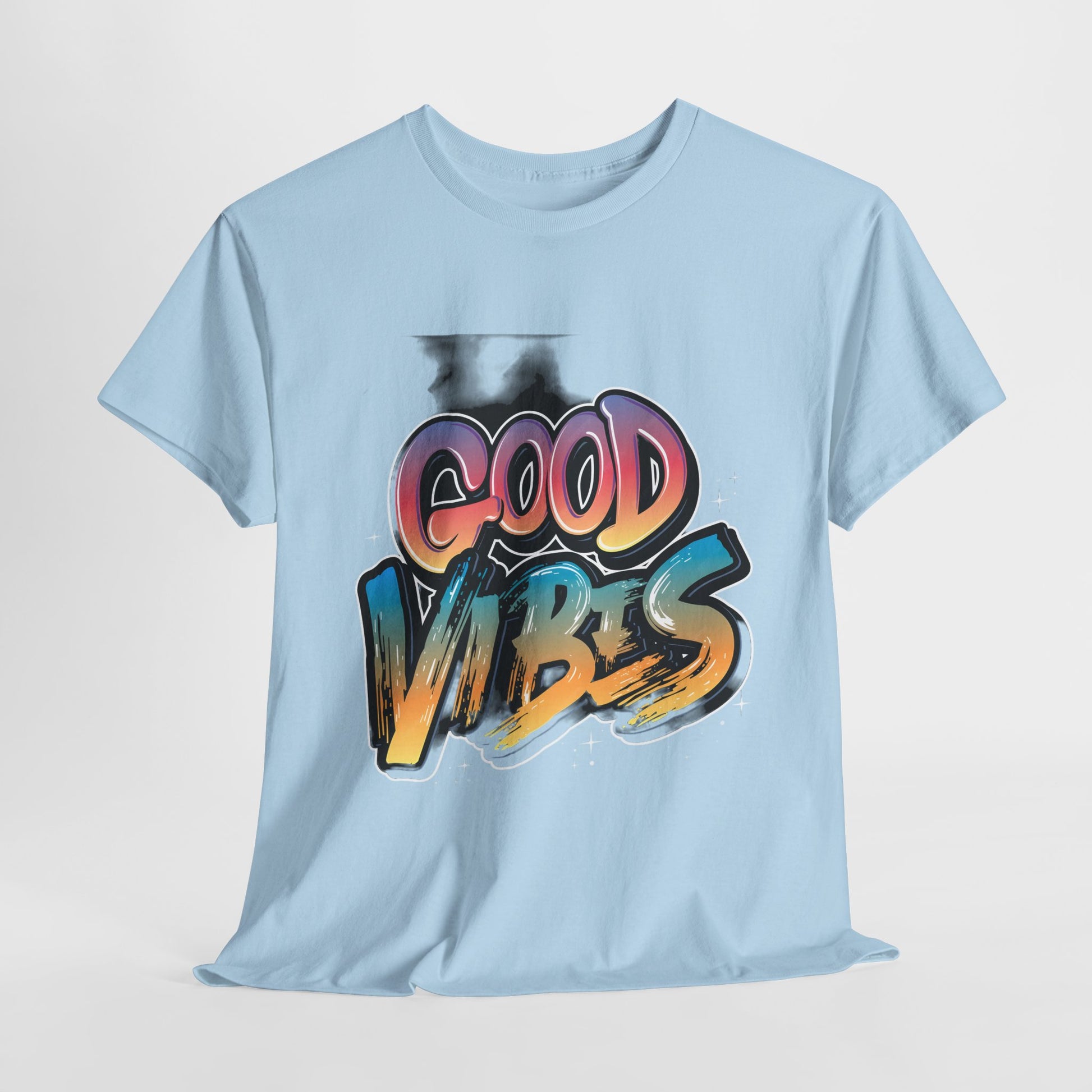 Good Vibes Unisex Heavy Cotton Tee | Positive Graphic T-Shirt - Artshirtcouture