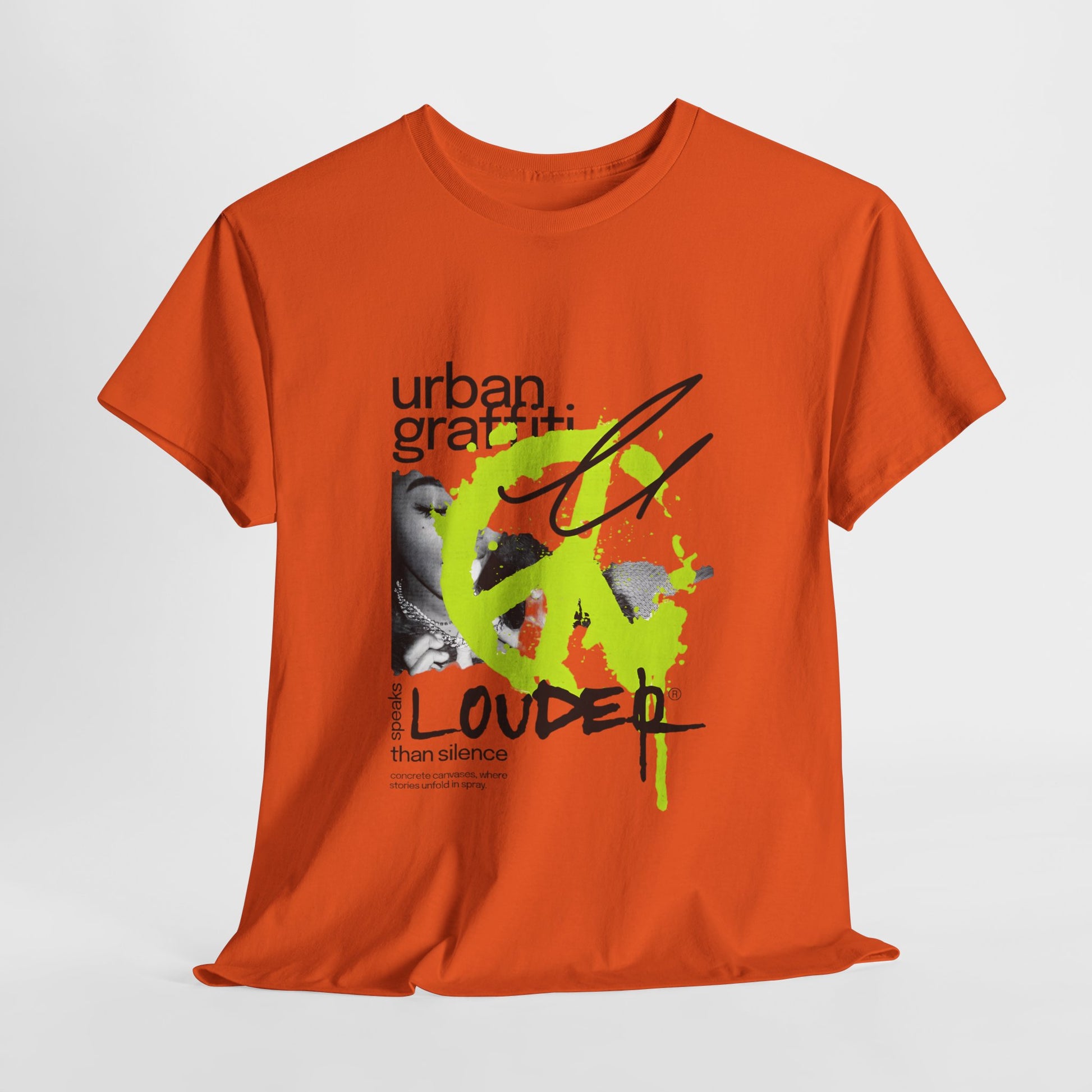 Urban Graffiti Unisex Heavy Cotton Tee | Stylish Graphic T-Shirt for Street Art Lovers - ArtShirt Couture