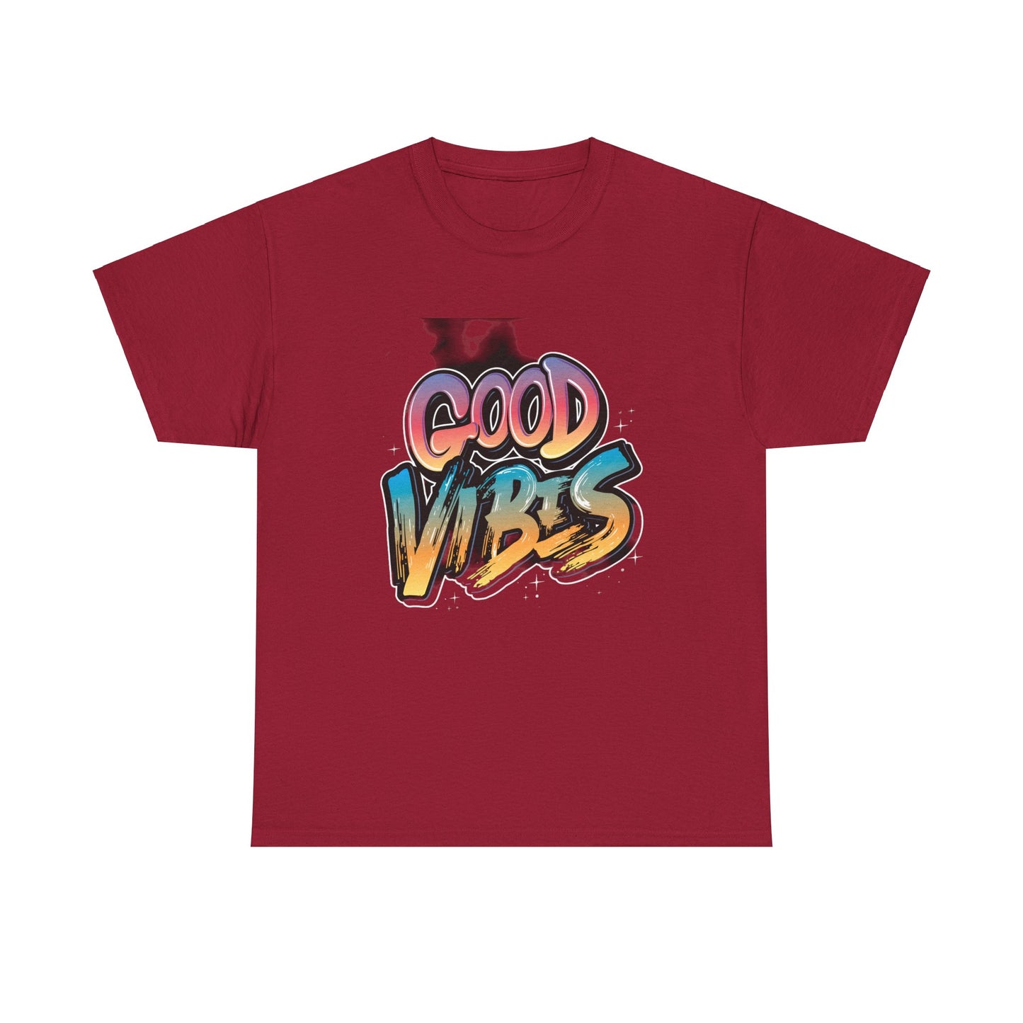 Good Vibes Unisex Heavy Cotton Tee | Positive Graphic T-Shirt - Artshirtcouture