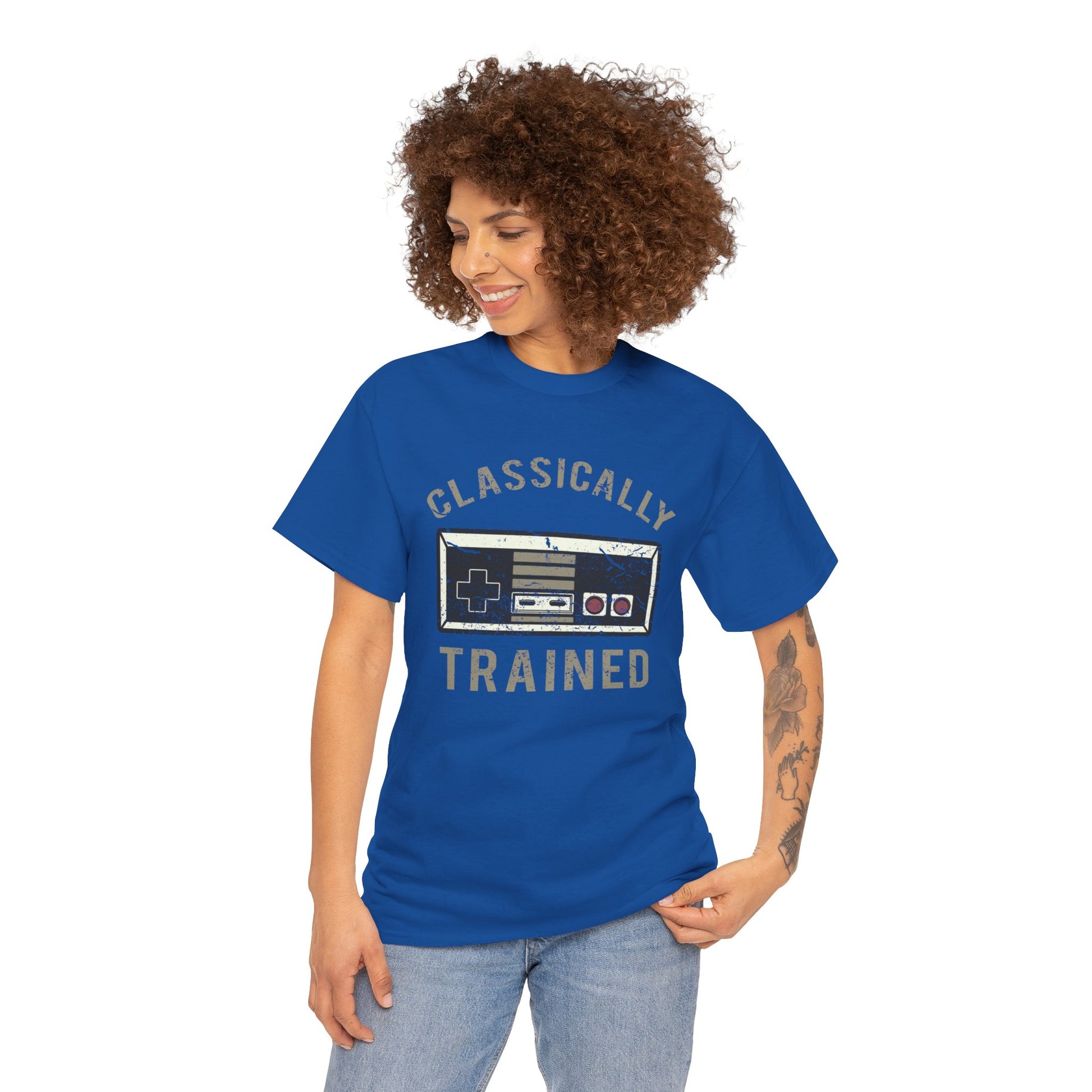 The Classically Trained and Distressed Unisex Heavy Cotton Tee | Vintage-Inspired Graphic T-Shirt for Art Lovers - ArtShirt Couture