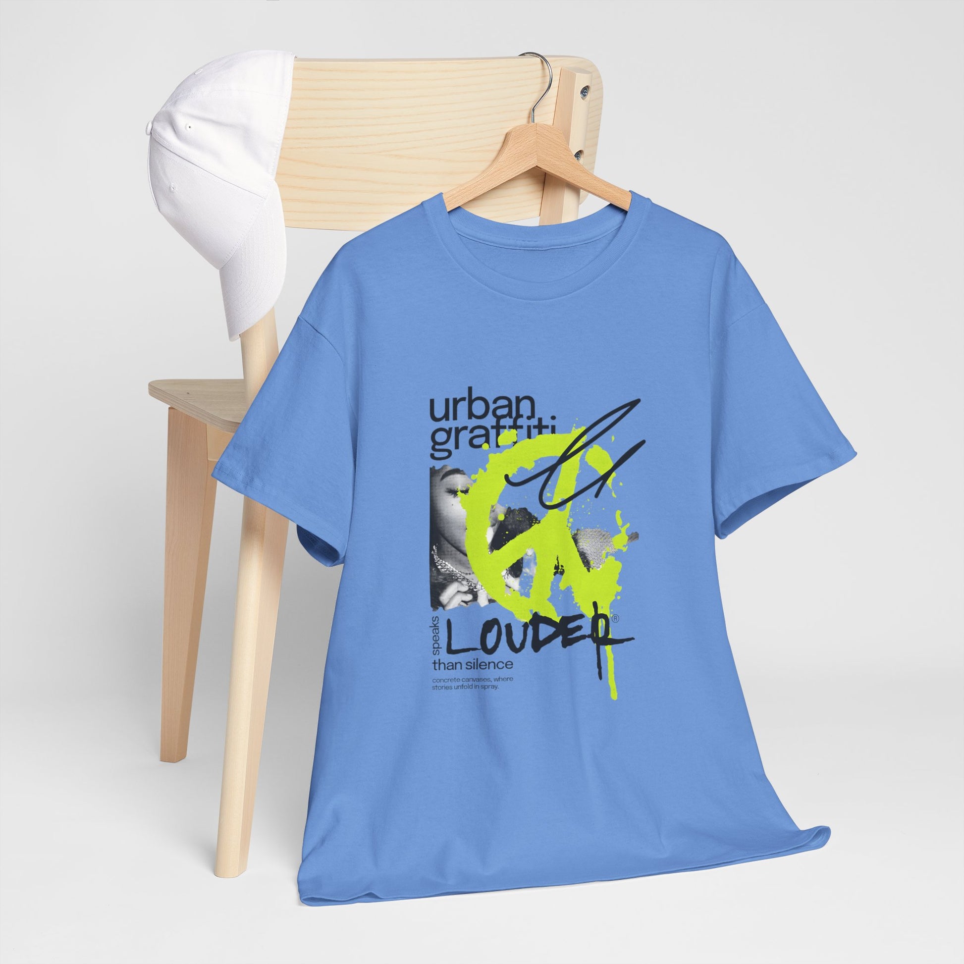 Urban Graffiti Unisex Heavy Cotton Tee | Stylish Graphic T-Shirt for Street Art Lovers - ArtShirt Couture