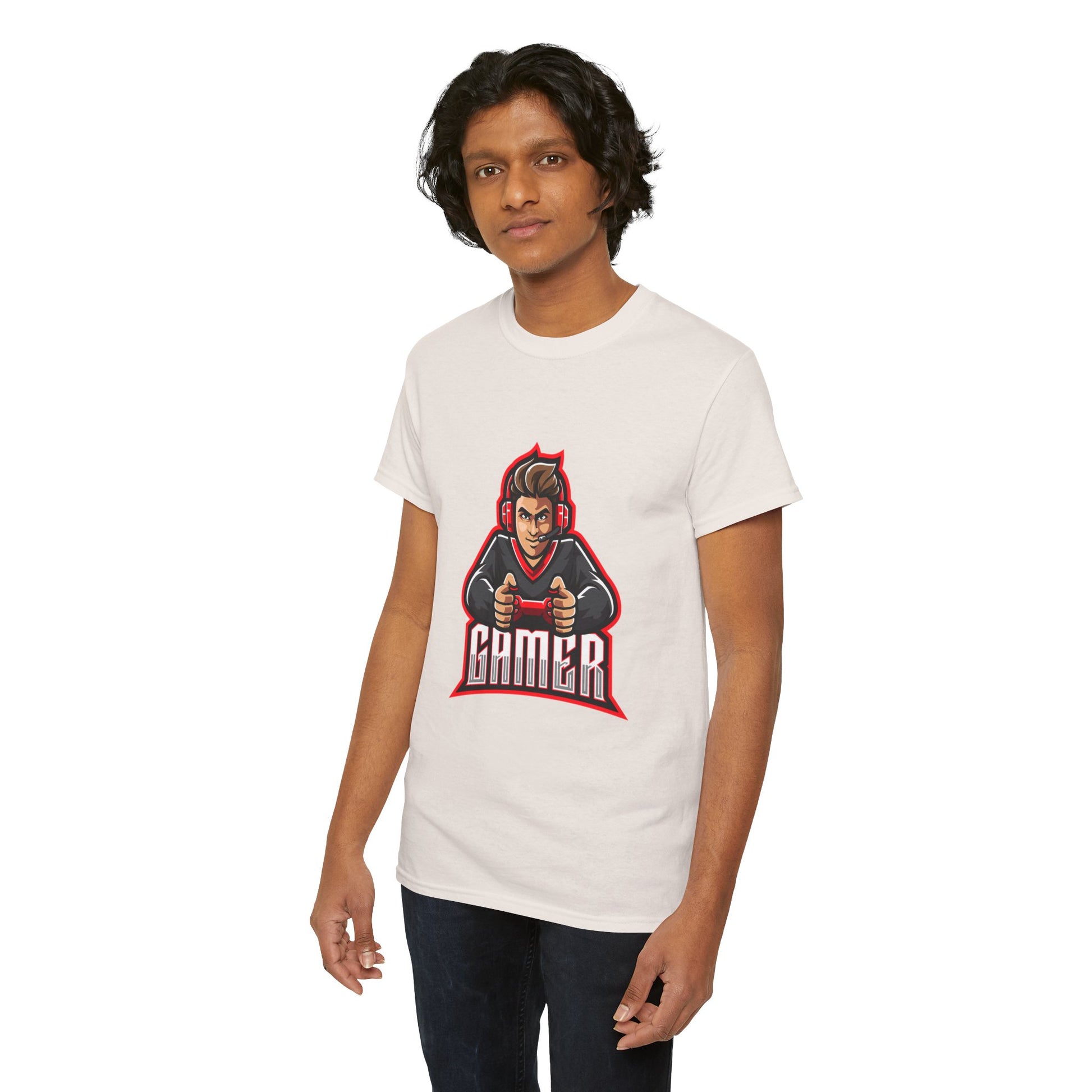 The Gamer Unisex Heavy Cotton Tee | Stylish Graphic T-Shirt for Gaming Enthusiasts - ArtShirt Couture