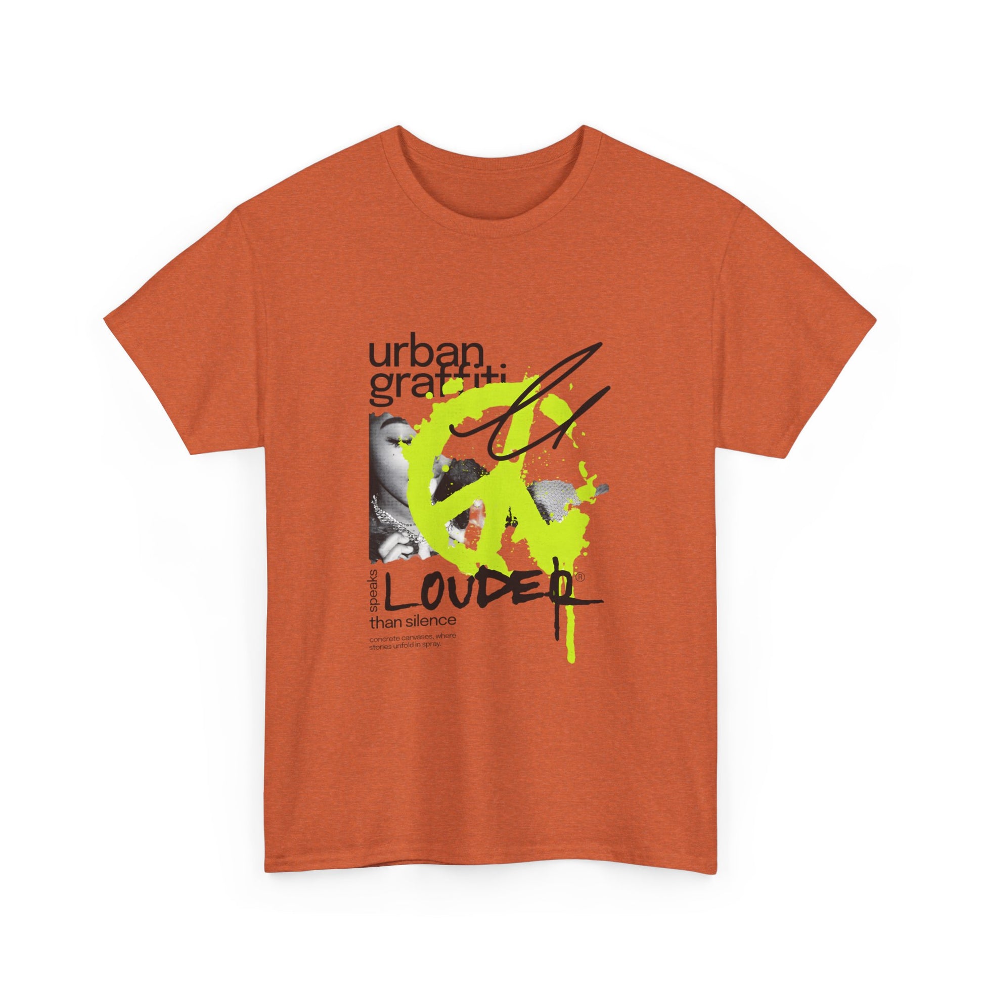 Urban Graffiti Unisex Heavy Cotton Tee | Stylish Graphic T-Shirt for Street Art Lovers - ArtShirt Couture