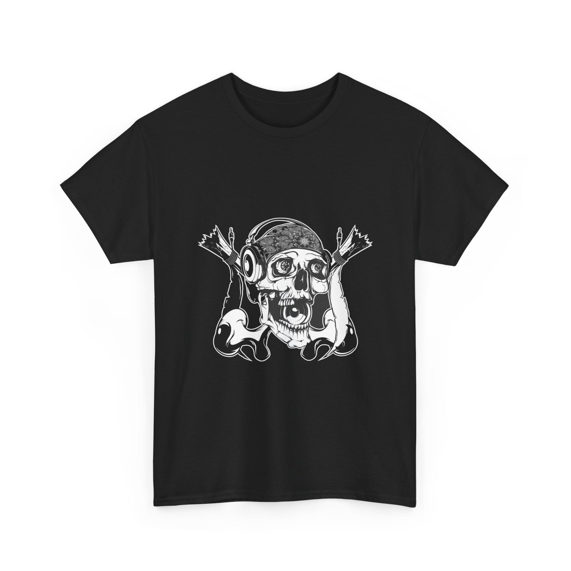 The Skeleton Unisex Heavy Cotton Tee | Spooky Graphic T-Shirt for Halloween and Skull Enthusiasts - ArtShirt Couture