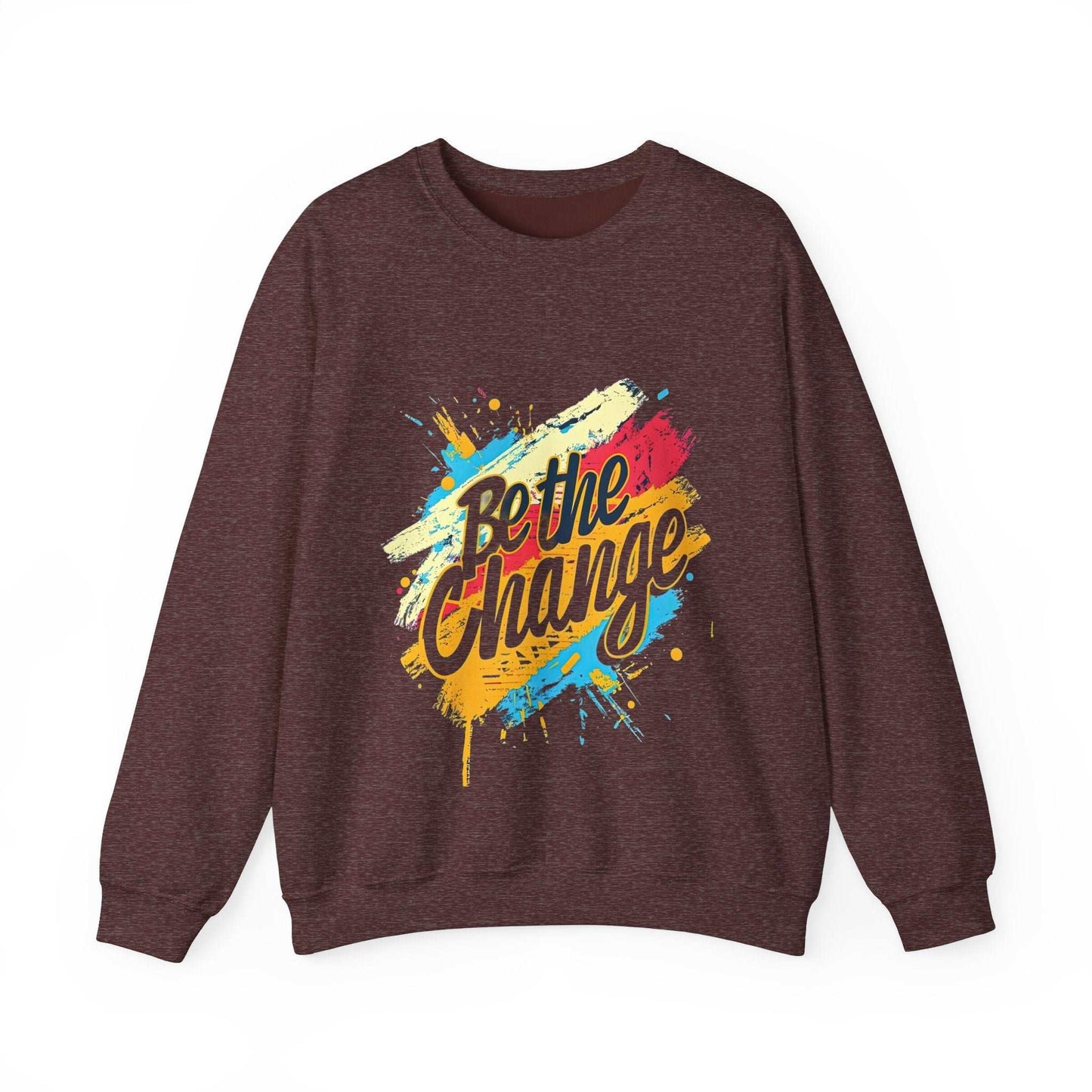 Be the Change Unisex Heavy Blend™ Crewneck Sweatshirt | Inspirational Graphic Sweatshirt - Artshirtcouture