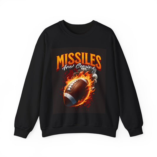 Fire Missiles Unisex Heavy Blend™ Sweatshirt | Bold Graphic Sweatshirt - ArtShirt Couture
