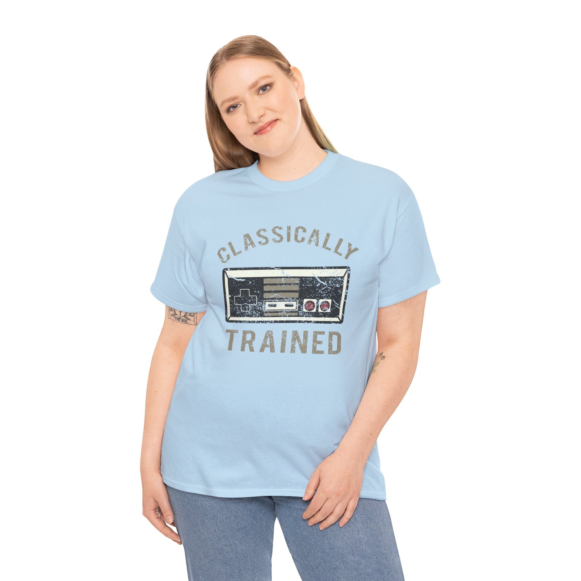 The Classically Trained and Distressed Unisex Heavy Cotton Tee | Vintage-Inspired Graphic T-Shirt for Art Lovers - ArtShirt Couture