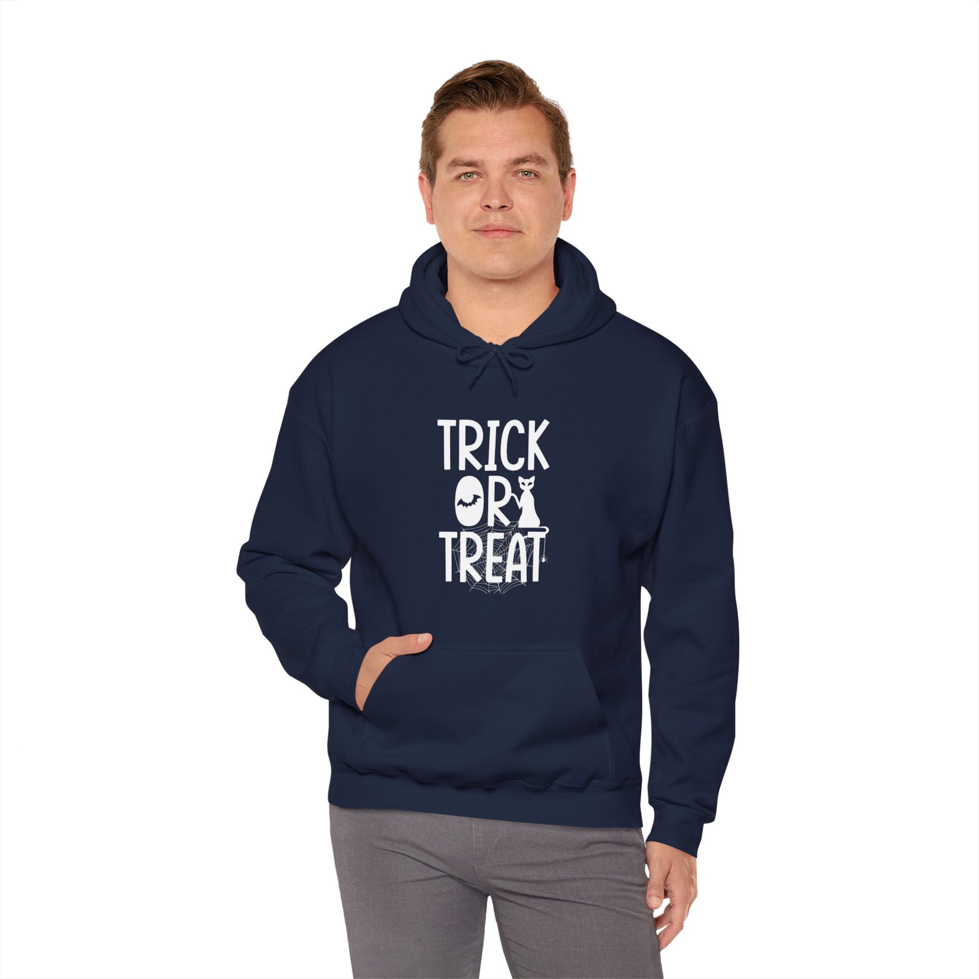 Trick or Treat Unisex Heavy Blend™ Hoodie | Halloween-Themed Sweatshirt for Spooky Fun - ArtShirt Couture