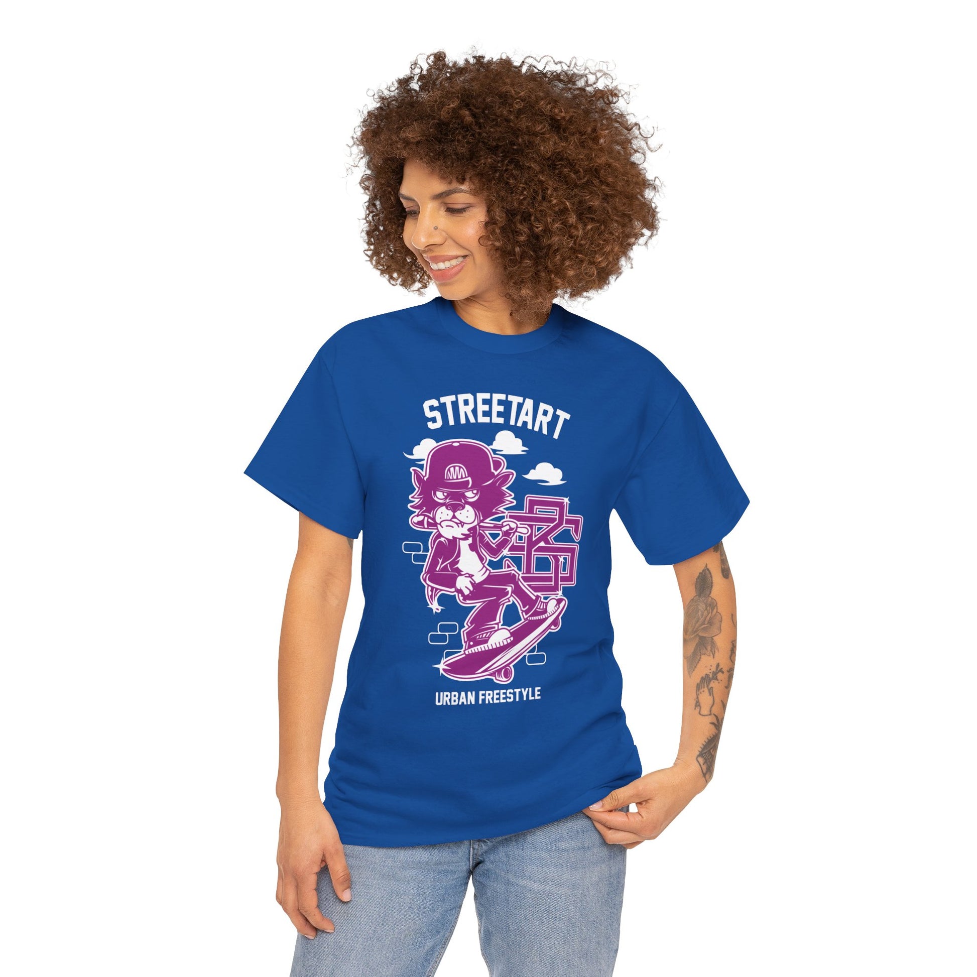 Streetart Urban Style Unisex Heavy Cotton Tee | Trendy Graphic T-Shirt for Urban Fashion Lovers - ArtShirt Couture