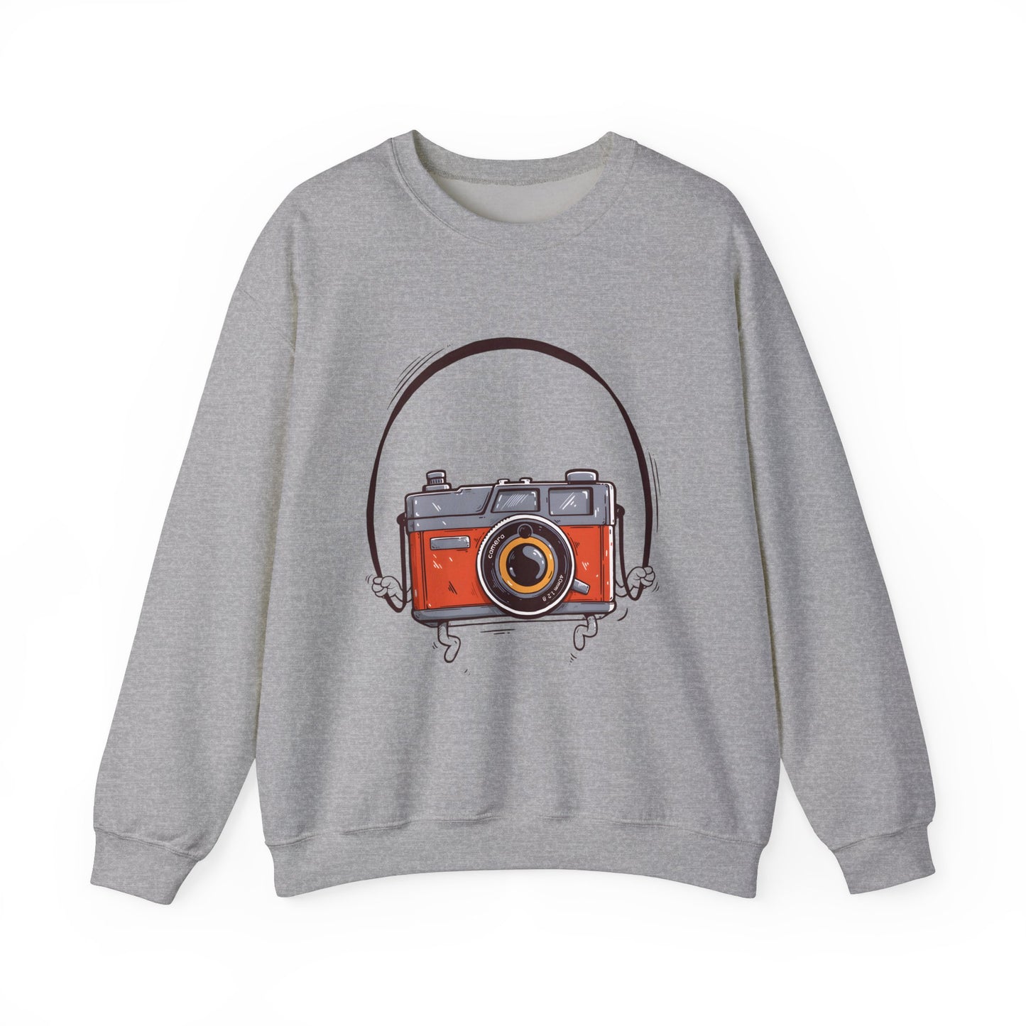 The Camera Unisex Heavy Blend™ Crewneck Sweatshirt | Stylish Graphic Sweatshirt for Photography Lovers - ArtShirt Couture