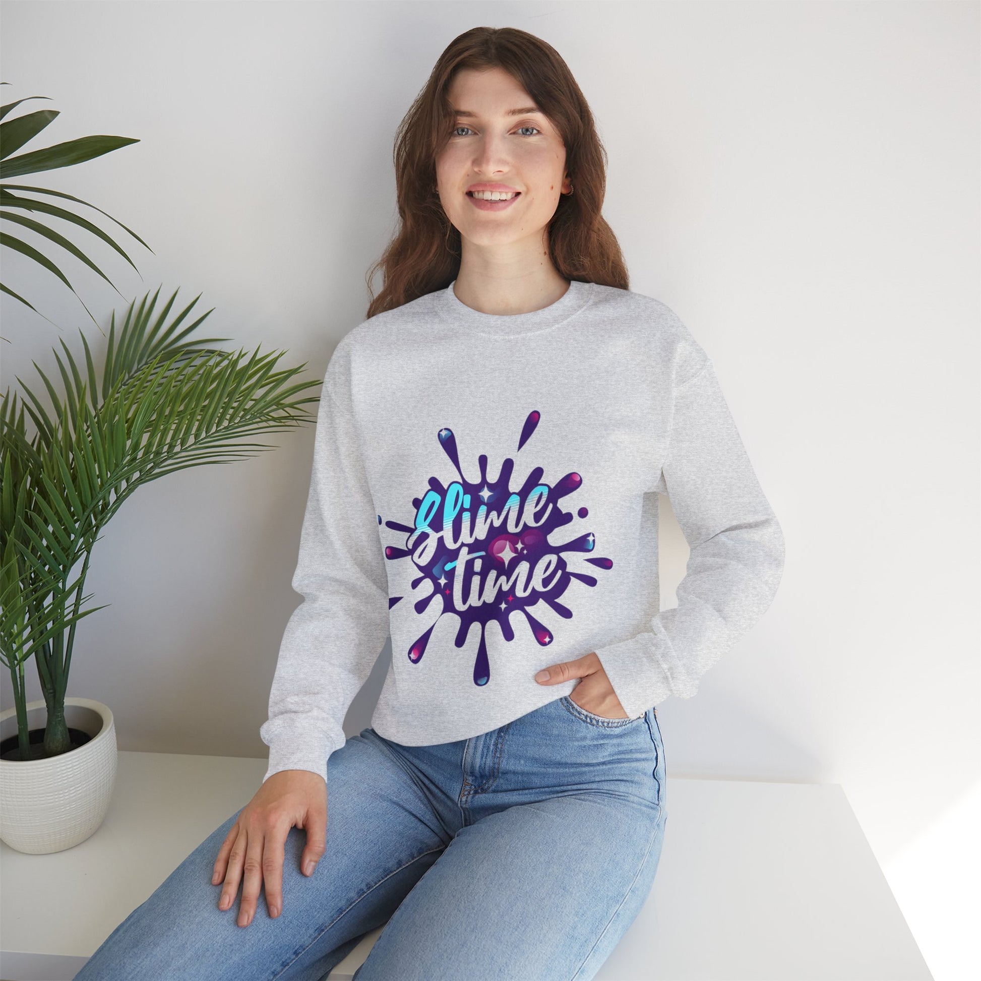 Slime Time Unisex Heavy Blend™ Sweatshirt | Fun Graphic Sweatshirt for Playful Style - ArtShirt Couture