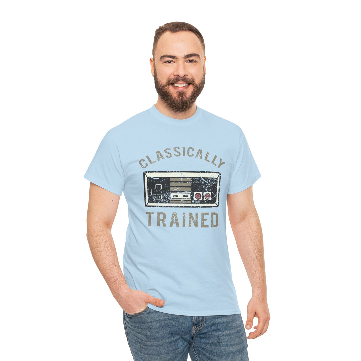 The Classically Trained and Distressed Unisex Heavy Cotton Tee | Vintage-Inspired Graphic T-Shirt for Art Lovers - ArtShirt Couture