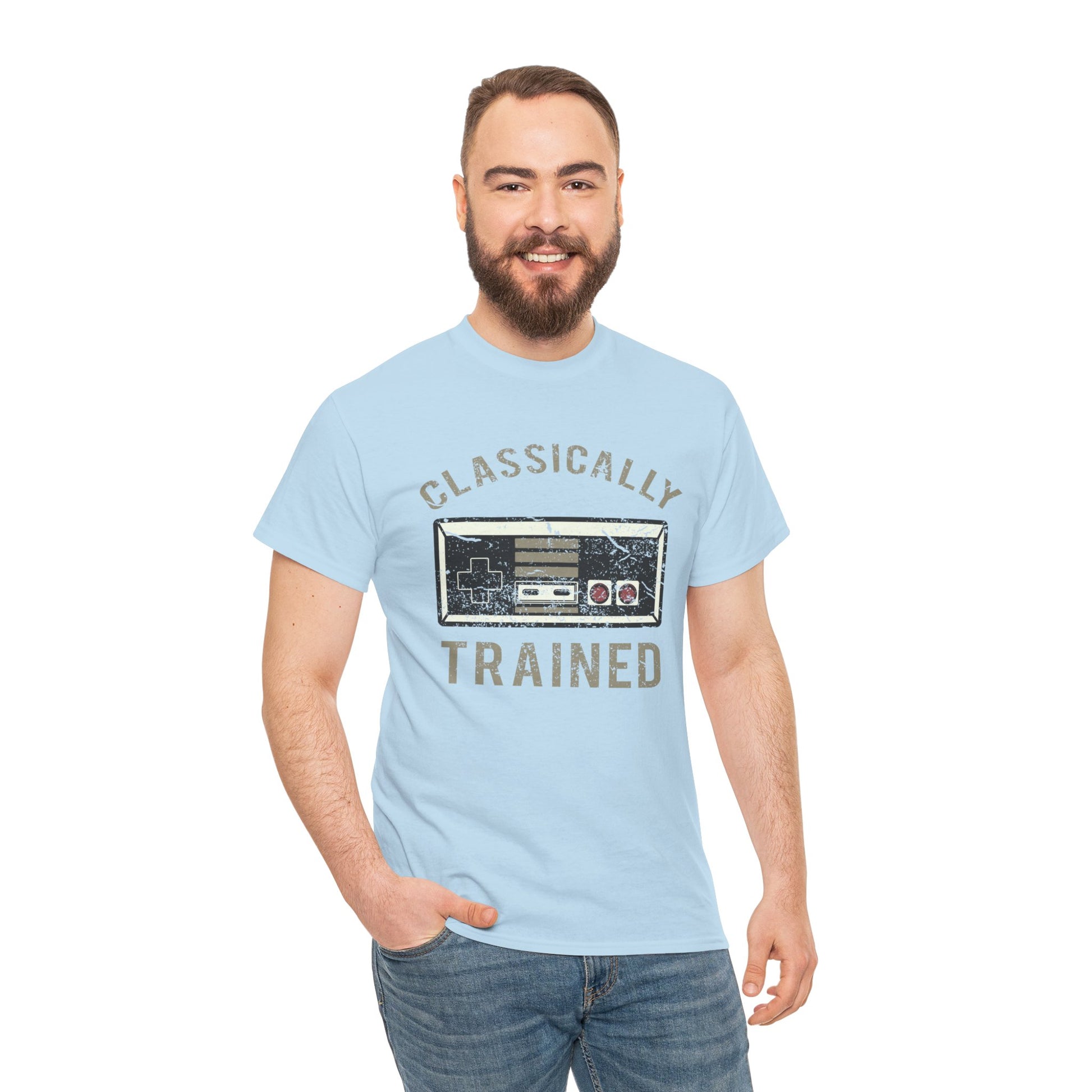 The Classically Trained and Distressed Unisex Heavy Cotton Tee | Vintage-Inspired Graphic T-Shirt for Art Lovers - ArtShirt Couture