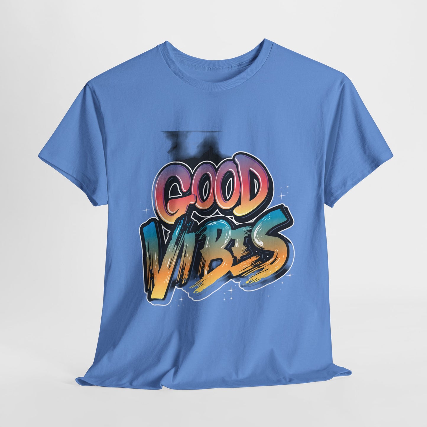 Good Vibes Unisex Heavy Cotton Tee | Positive Graphic T-Shirt - Artshirtcouture