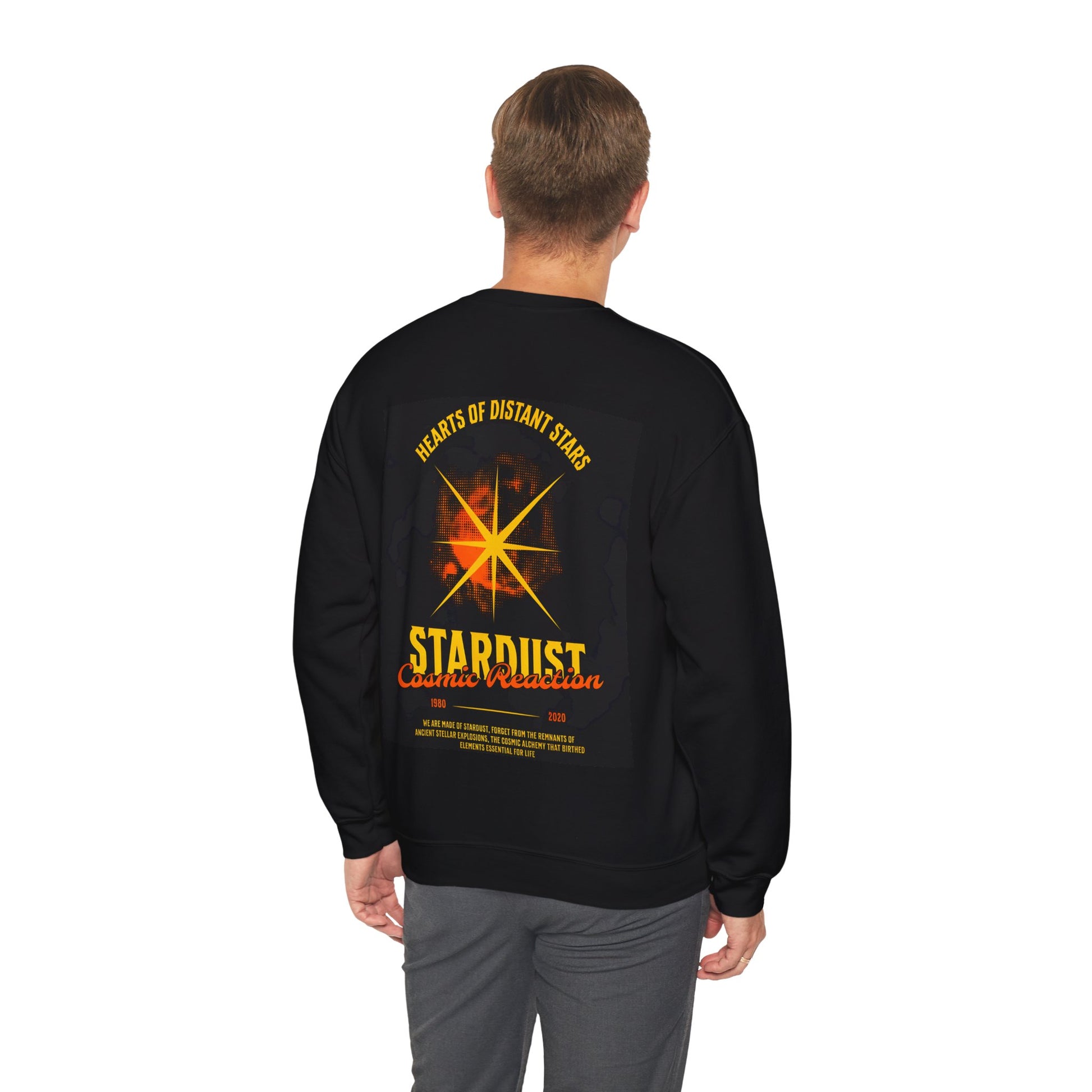 Stardust Print Unisex Heavy Blend™ Crewneck Sweatshirt | Stylish Graphic Sweatshirt for Cosmic Lovers - ArtShirt Couture