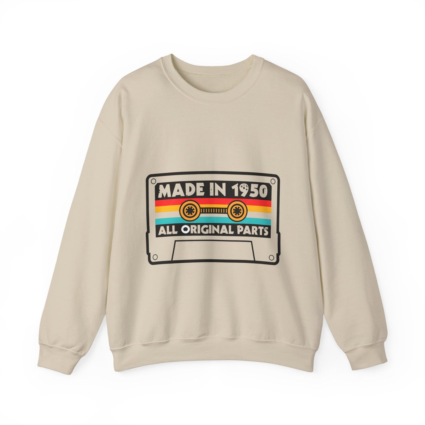 Vintage 1950s Old Tape Cassette Unisex Heavy Blend™ Crewneck Sweatshirt | Retro Graphic Sweatshirt - ArtShirt Couture