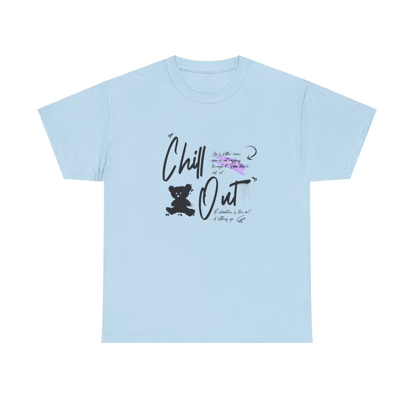 Chill Out Unisex Heavy Cotton Tee | Relaxed Graphic T-Shirt - ArtShirt Couture