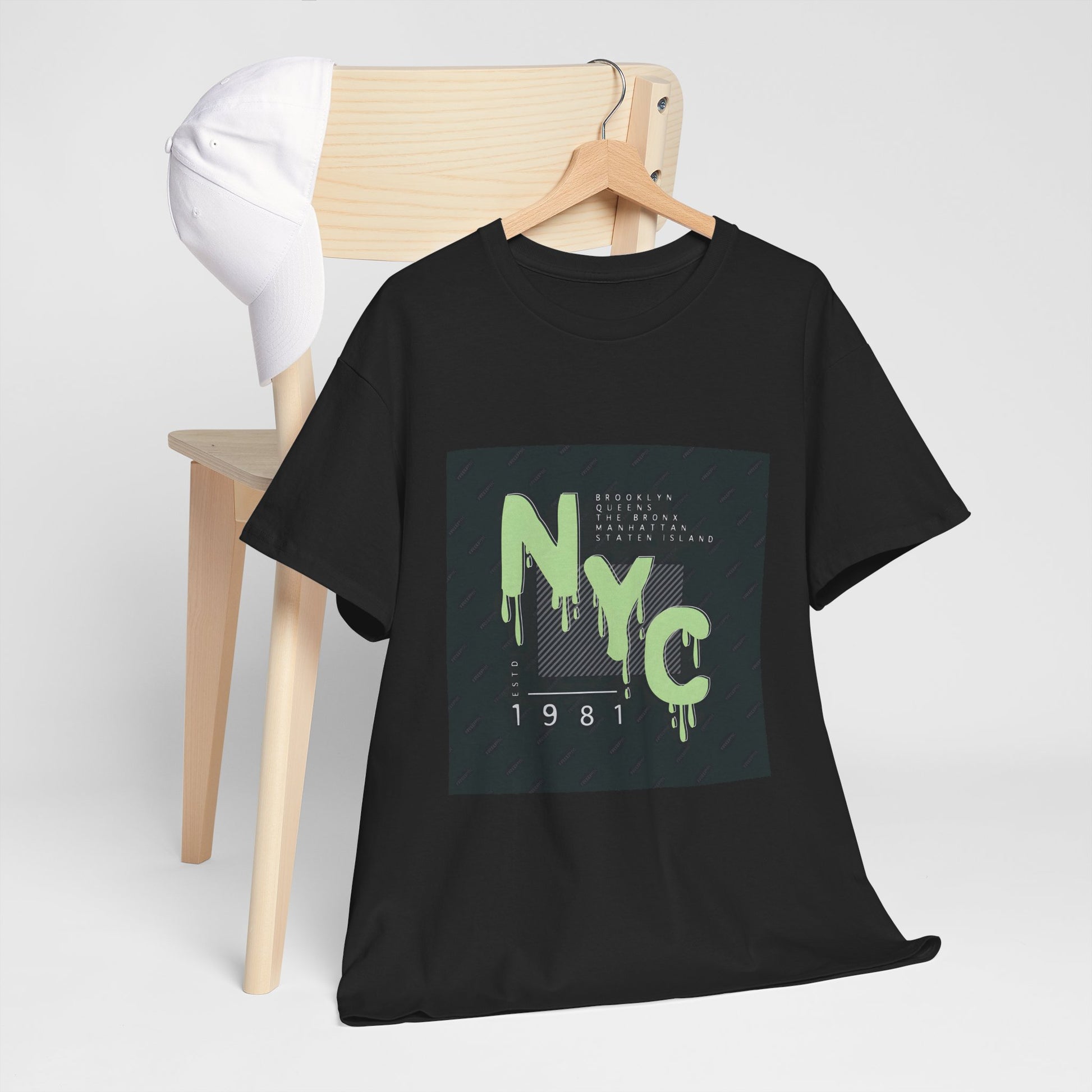 NYC Unisex Heavy Cotton Tee | Trendy Graphic T-Shirt for New York Lovers - Artshirtcouture
