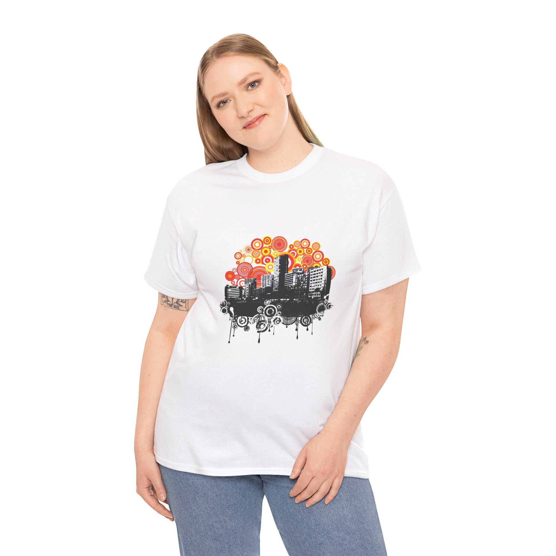 Urban City Unisex Heavy Cotton Tee | Stylish Graphic T-Shirt for City Life Enthusiasts - ArtShirt Couture
