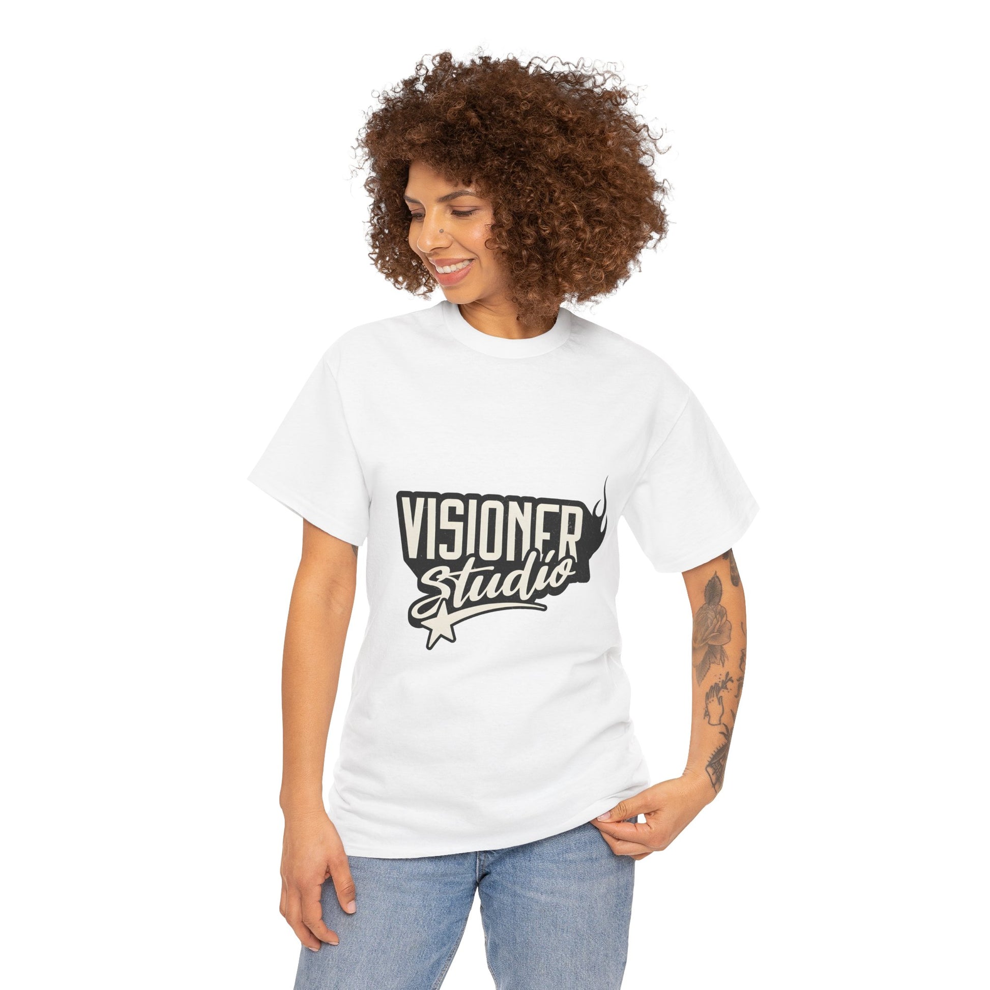 Visioner Studio Unisex Heavy Cotton Tee | Creative Graphic T-Shirt for Artistic Souls - ArtShirt Couture