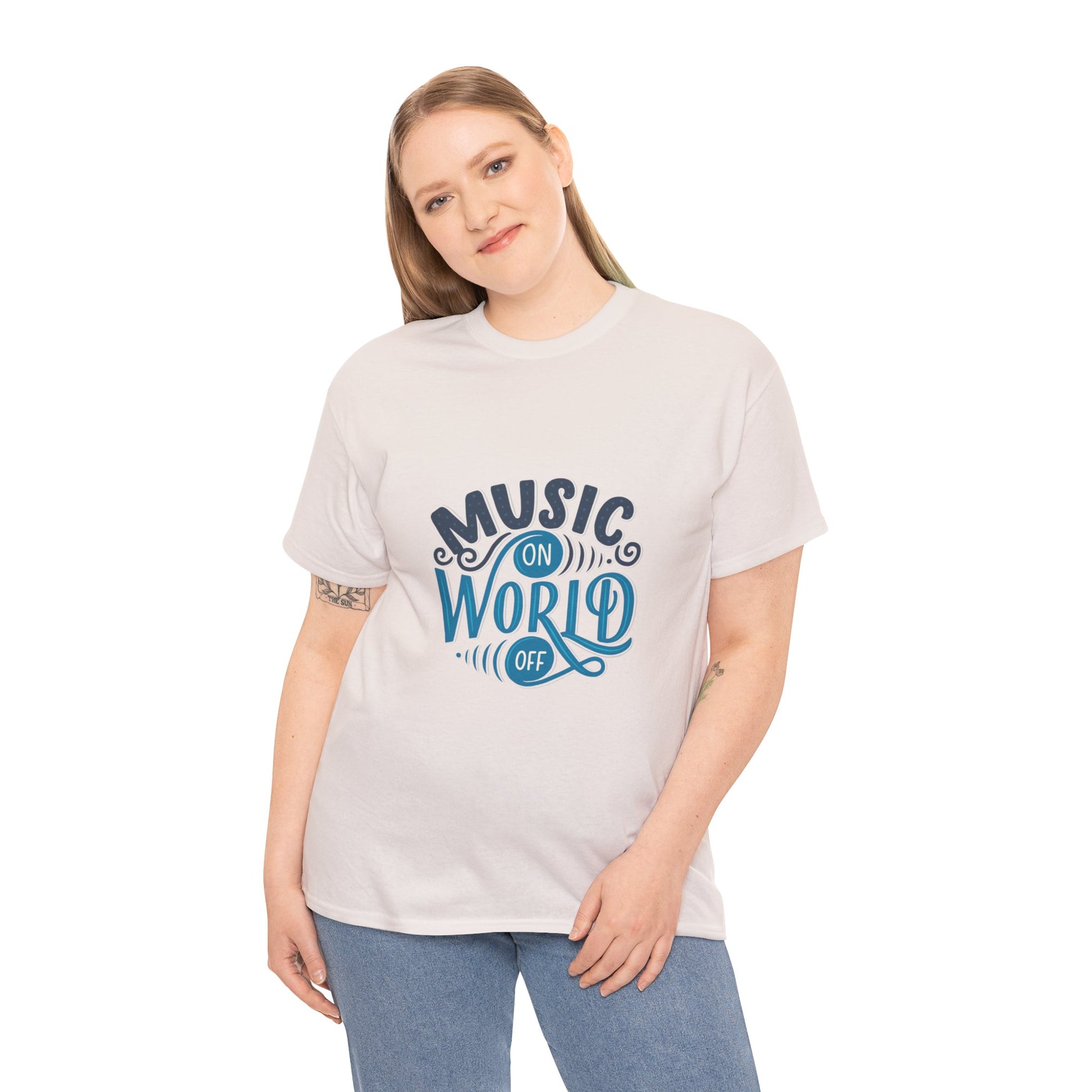 Music World Unisex Heavy Graphic Cotton Tee - ArtShirt Couture