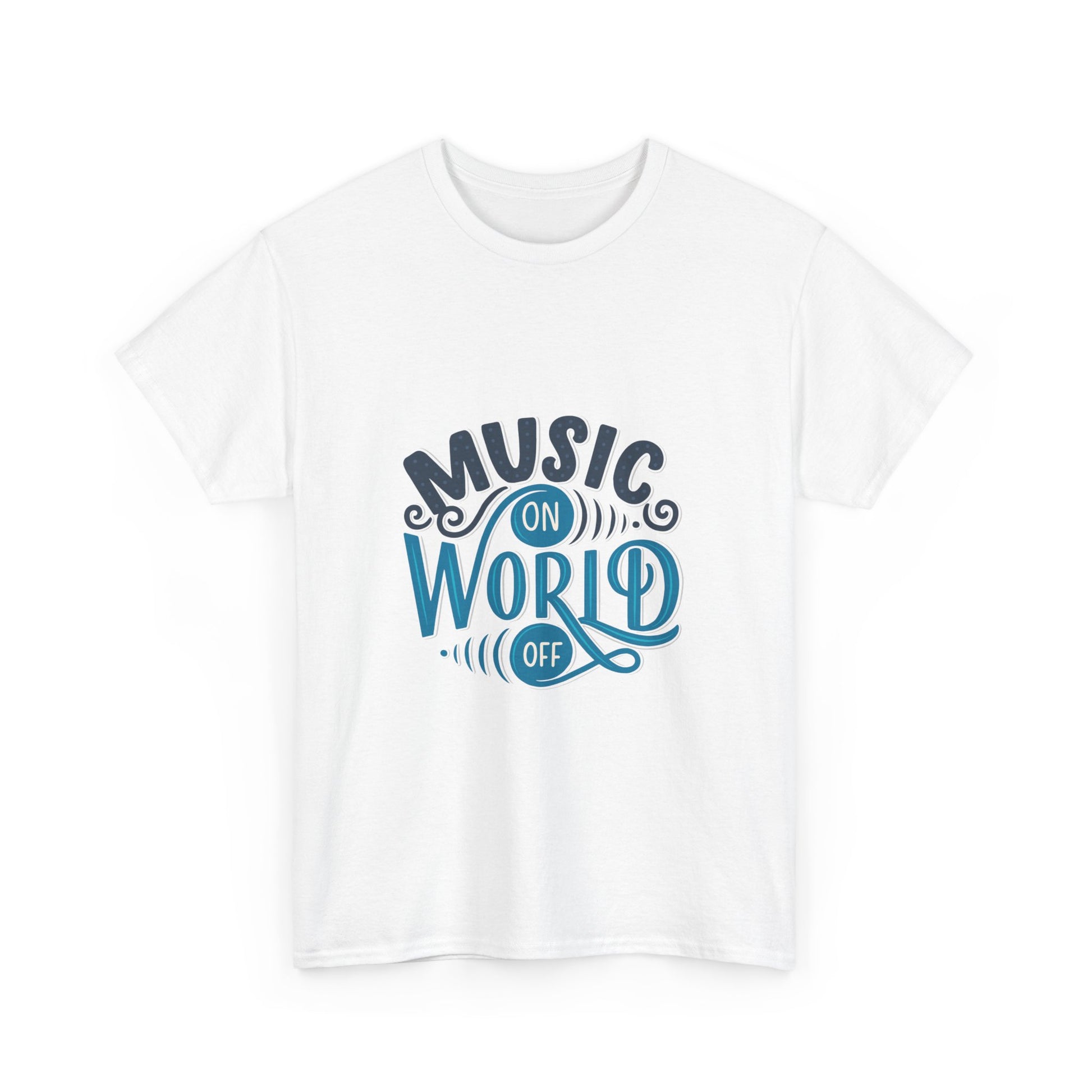 Music World Unisex Heavy Cotton Tee | Vibrant Graphic T-Shirt for Music Enthusiasts - ArtShirt Couture