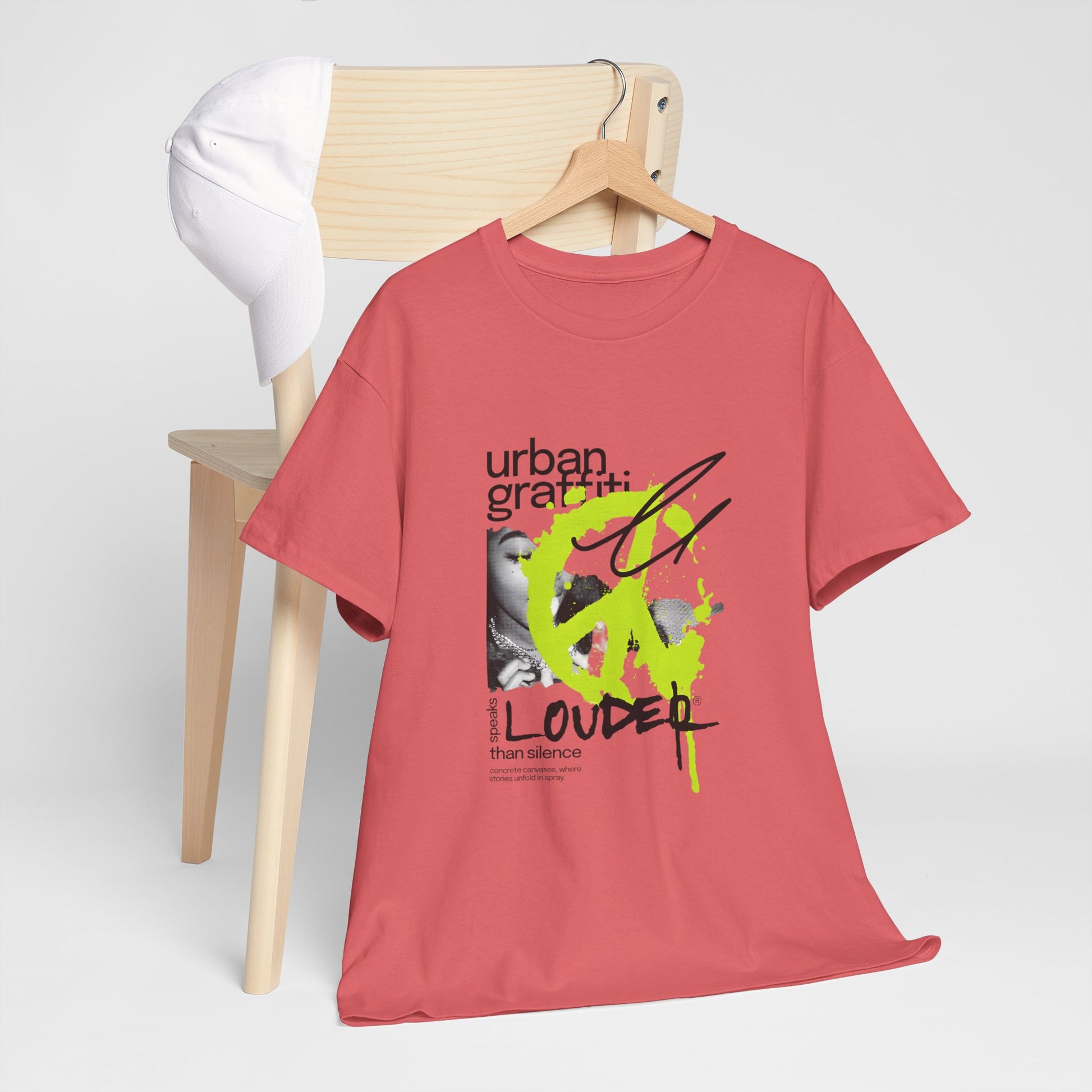 Urban Graffiti Unisex Heavy Cotton Tee | Stylish Graphic T-Shirt for Street Art Lovers - ArtShirt Couture