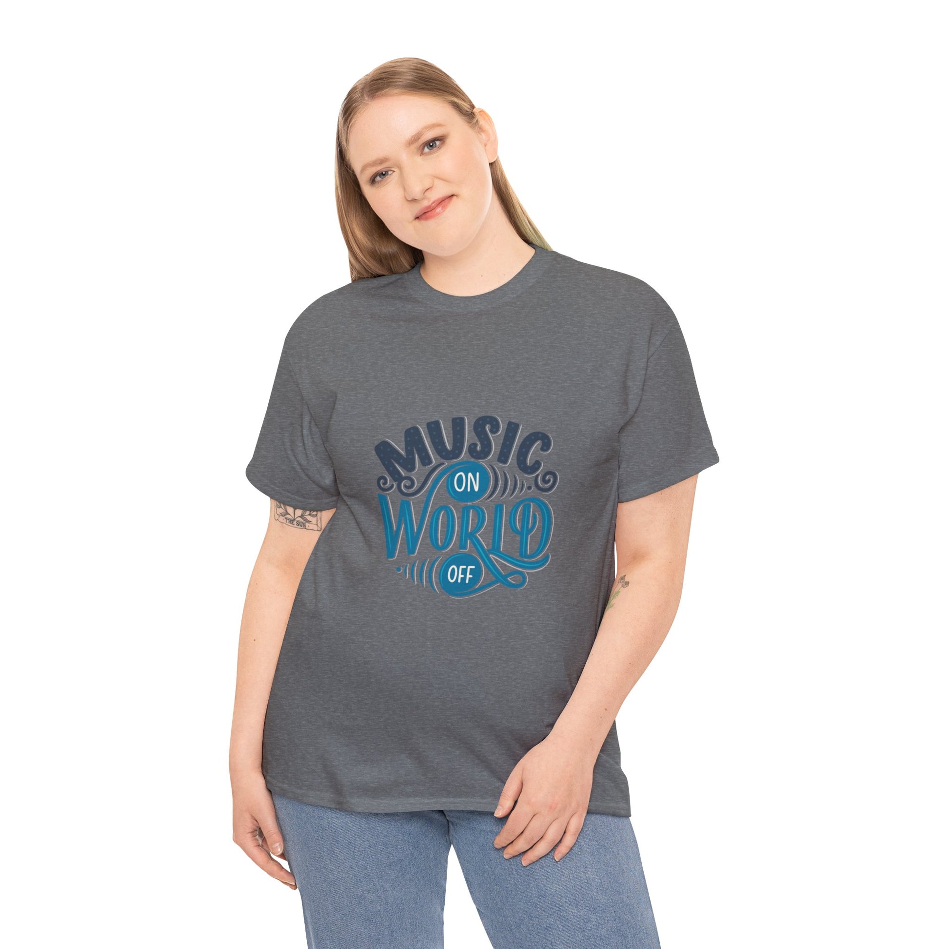 Music World Unisex Heavy Graphic Cotton Tee - ArtShirt Couture