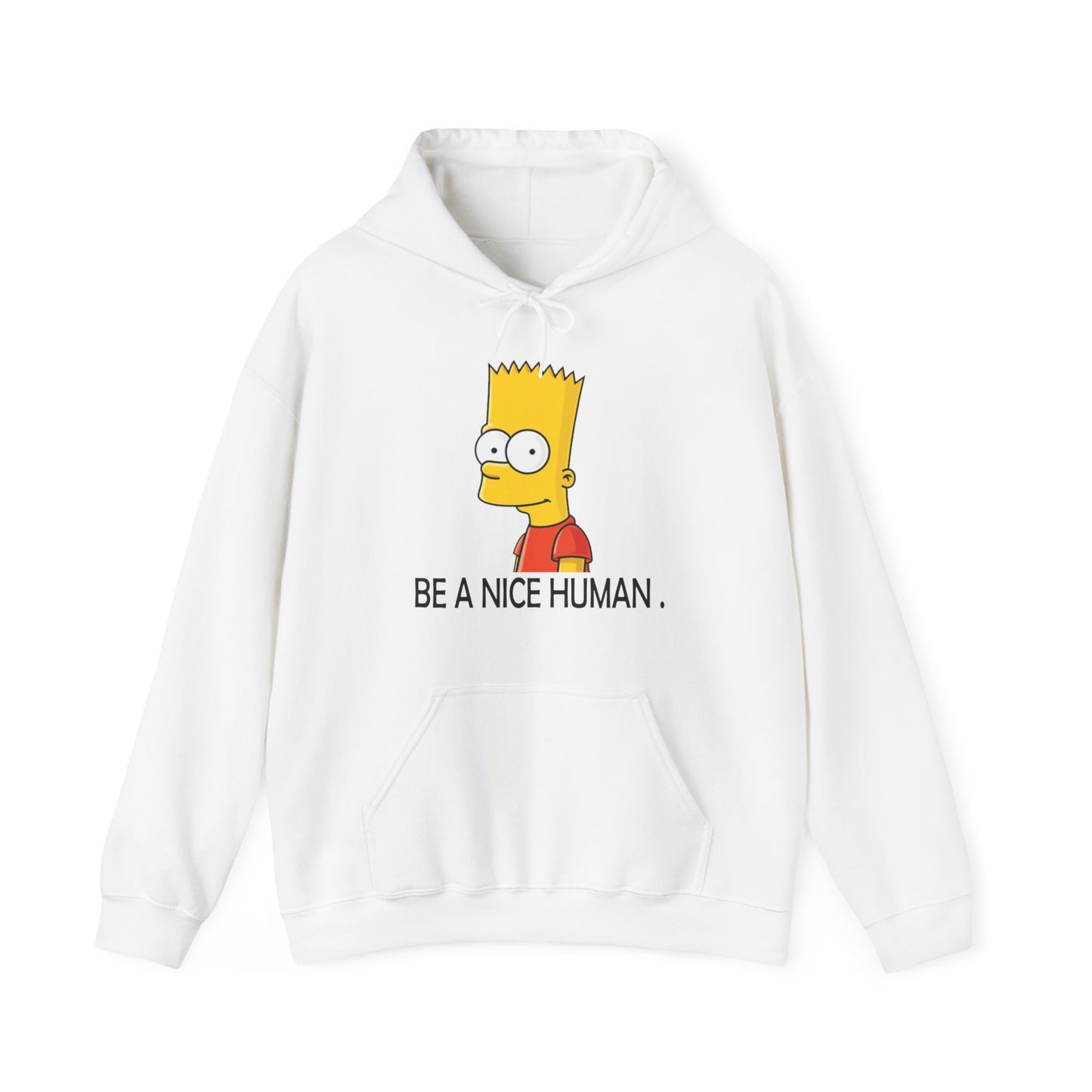 Bart Simspon its nice to be human Unisex Heavy Blend™ Hoodie - ArtShirt Couture