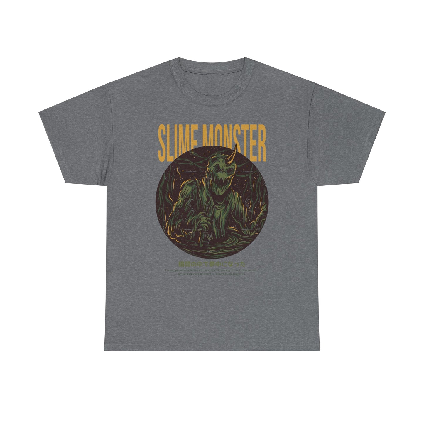 Slime Monster Unisex Heavy Cotton Tee | Fun Graphic T-Shirt for Kids and Monster Lovers - ArtShirt Couture