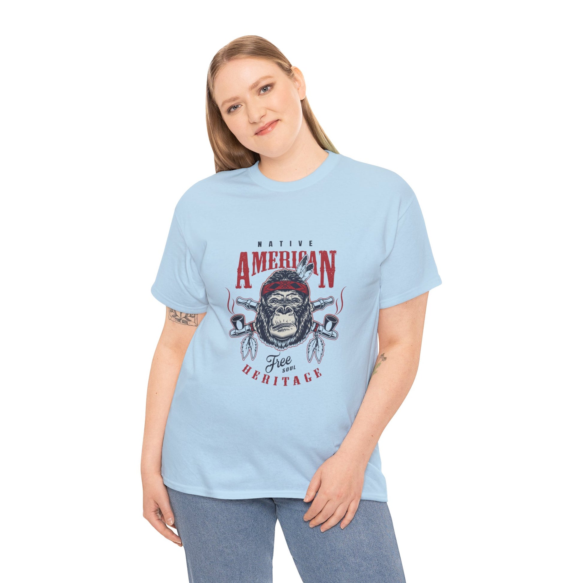 Native American graphic Unisex Heavy Cotton Tee - ArtShirt Couture