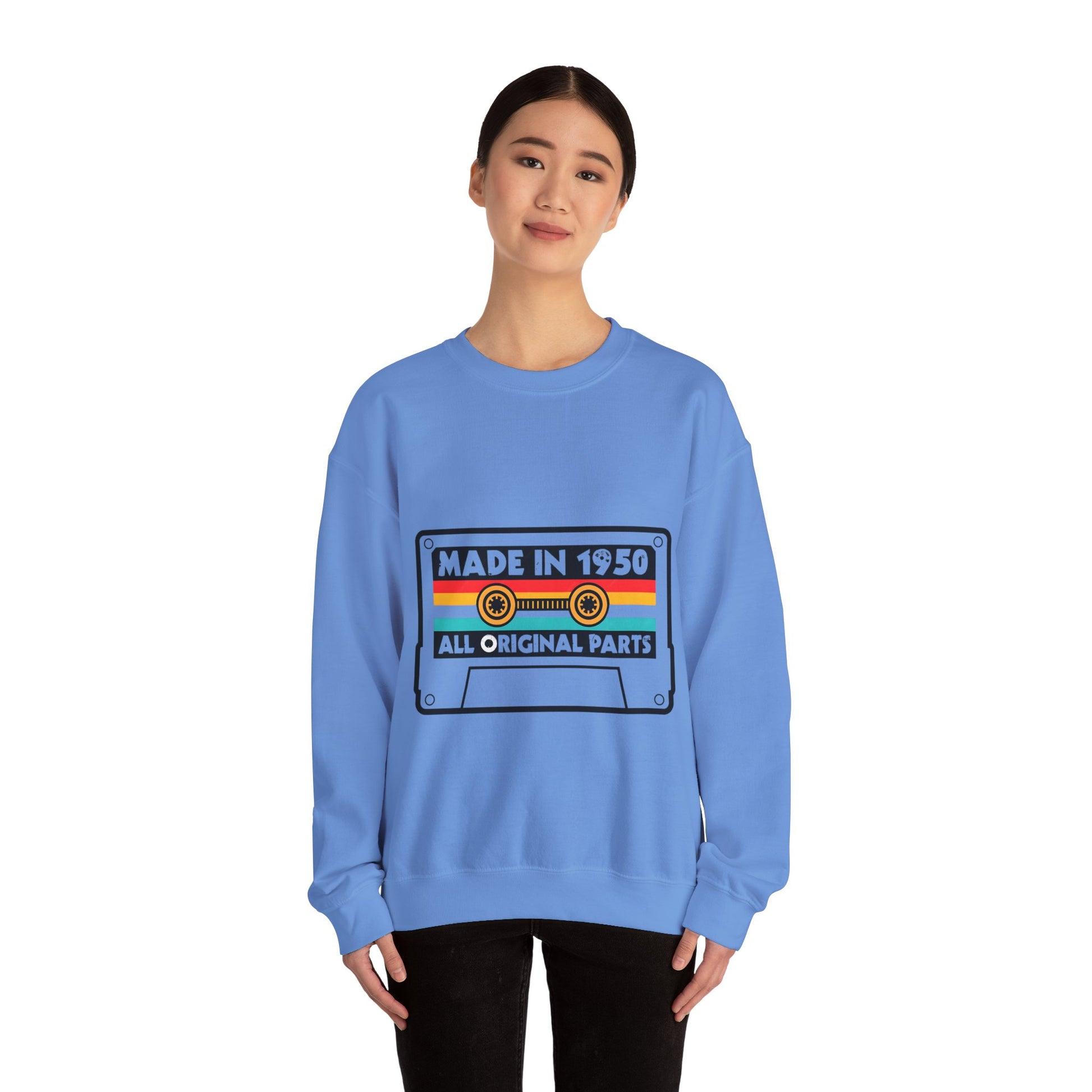 Vintage 1950s Old Tape Cassette Unisex Heavy Blend™ Crewneck Sweatshirt | Retro Graphic Sweatshirt - ArtShirt Couture