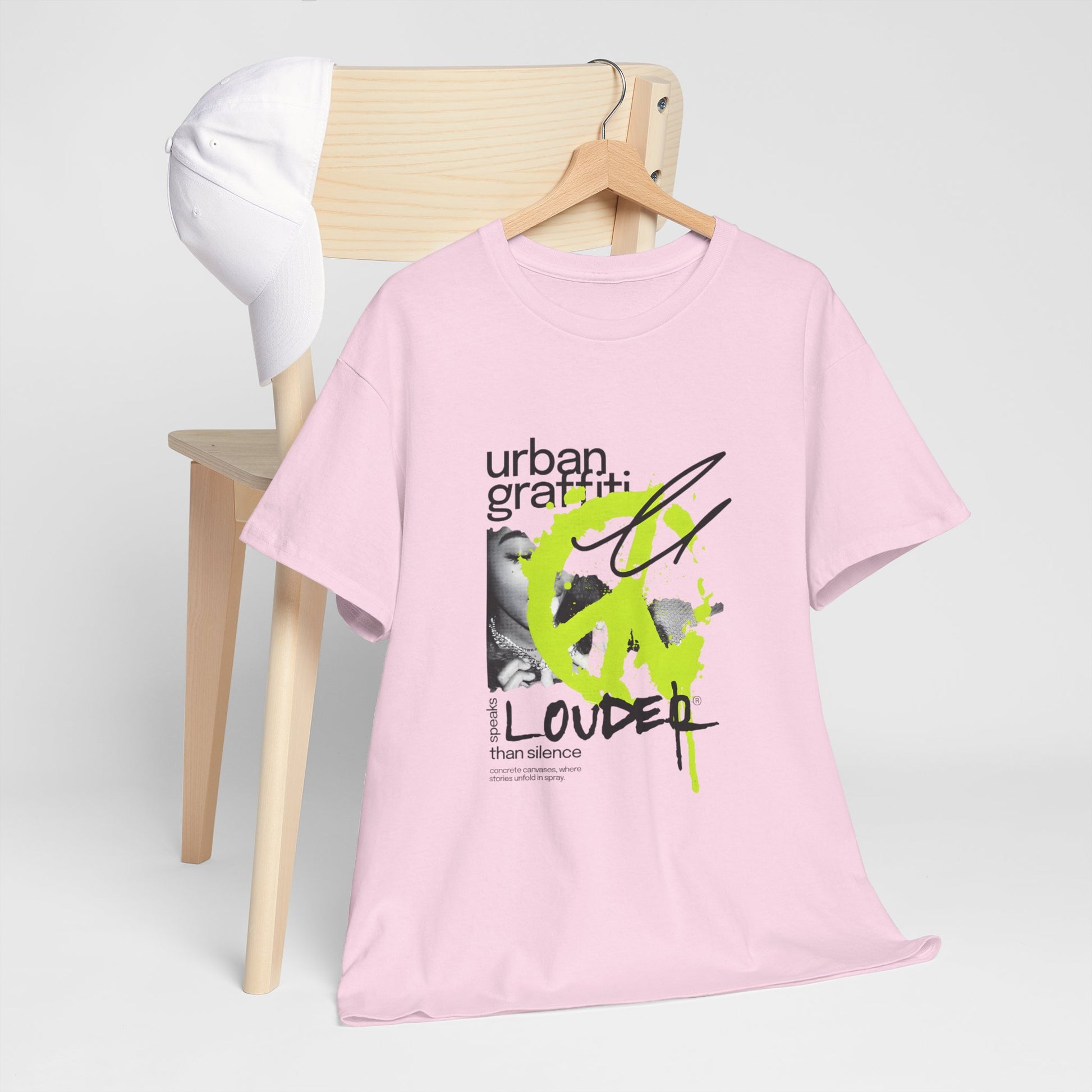 Urban Graffiti Unisex Heavy Cotton Tee | Stylish Graphic T-Shirt for Street Art Lovers - ArtShirt Couture
