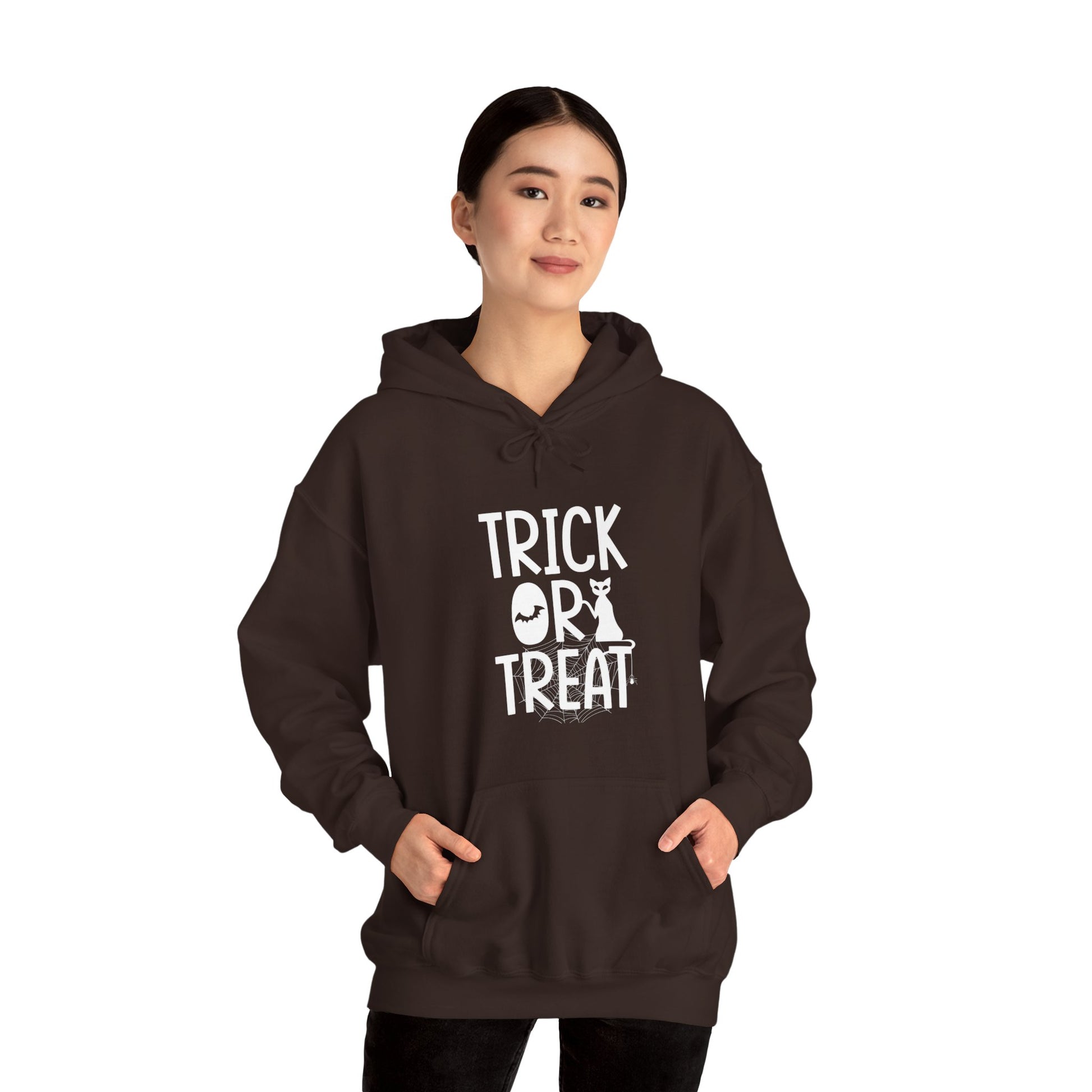Trick or Treat Unisex Heavy Blend™ Hoodie | Halloween-Themed Sweatshirt for Spooky Fun - ArtShirt Couture