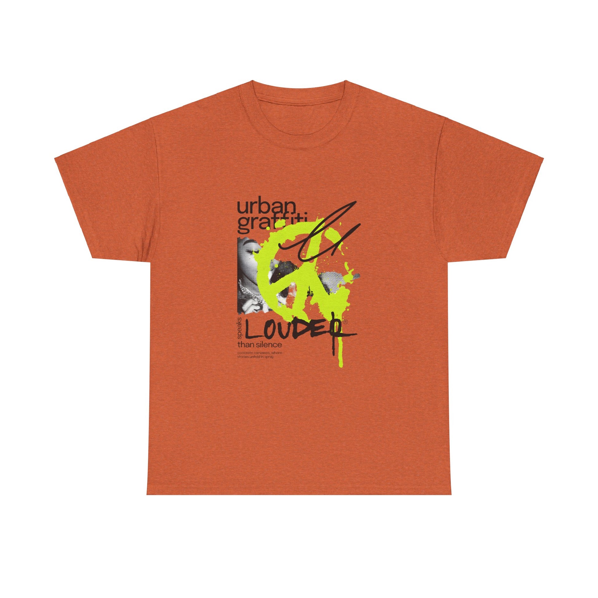 Urban Graffiti Unisex Heavy Cotton Tee | Stylish Graphic T-Shirt for Street Art Lovers - ArtShirt Couture