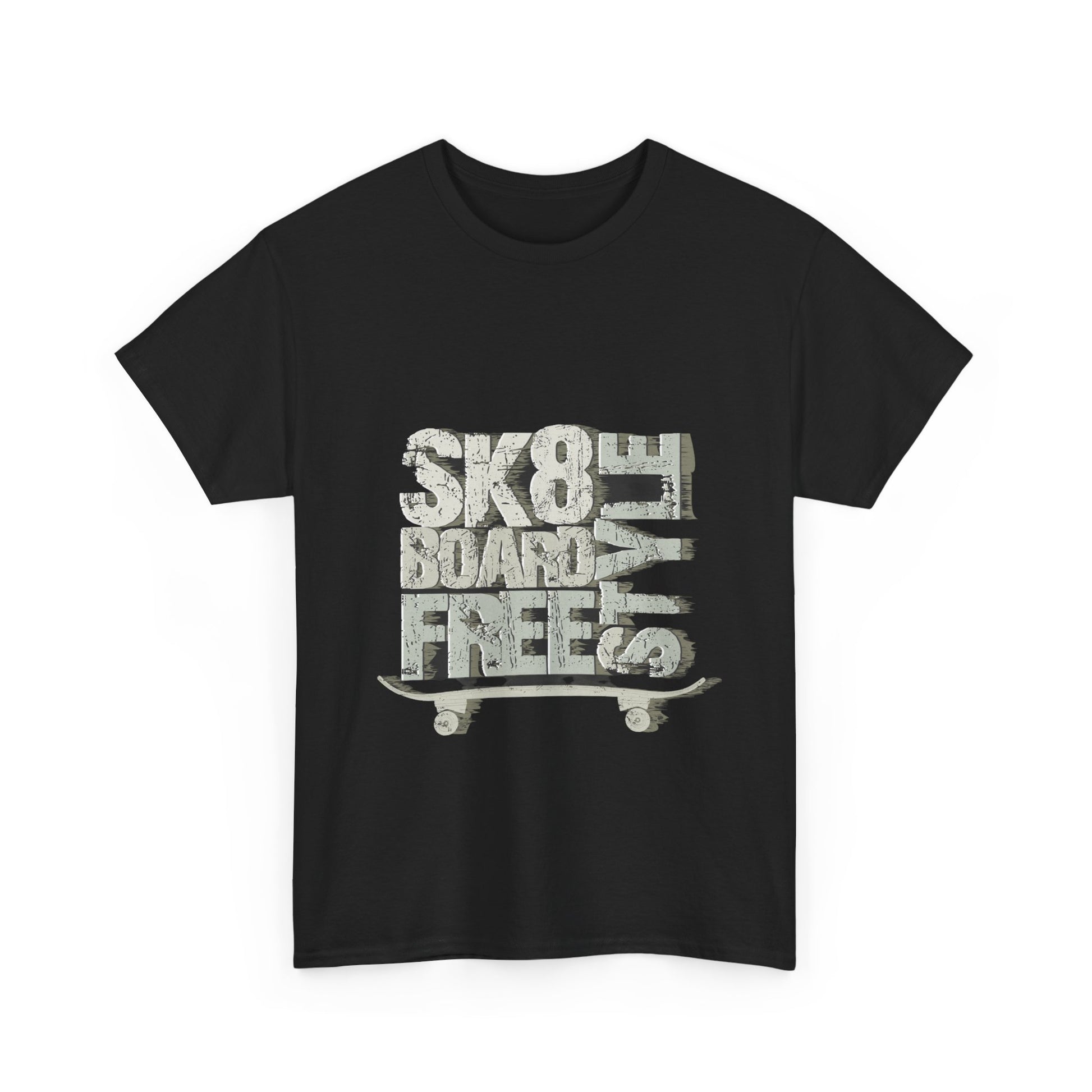 Skateboard Unisex Heavy Cotton Tee | Stylish Graphic T-Shirt for Skateboarding Fans - ArtShirt Couture