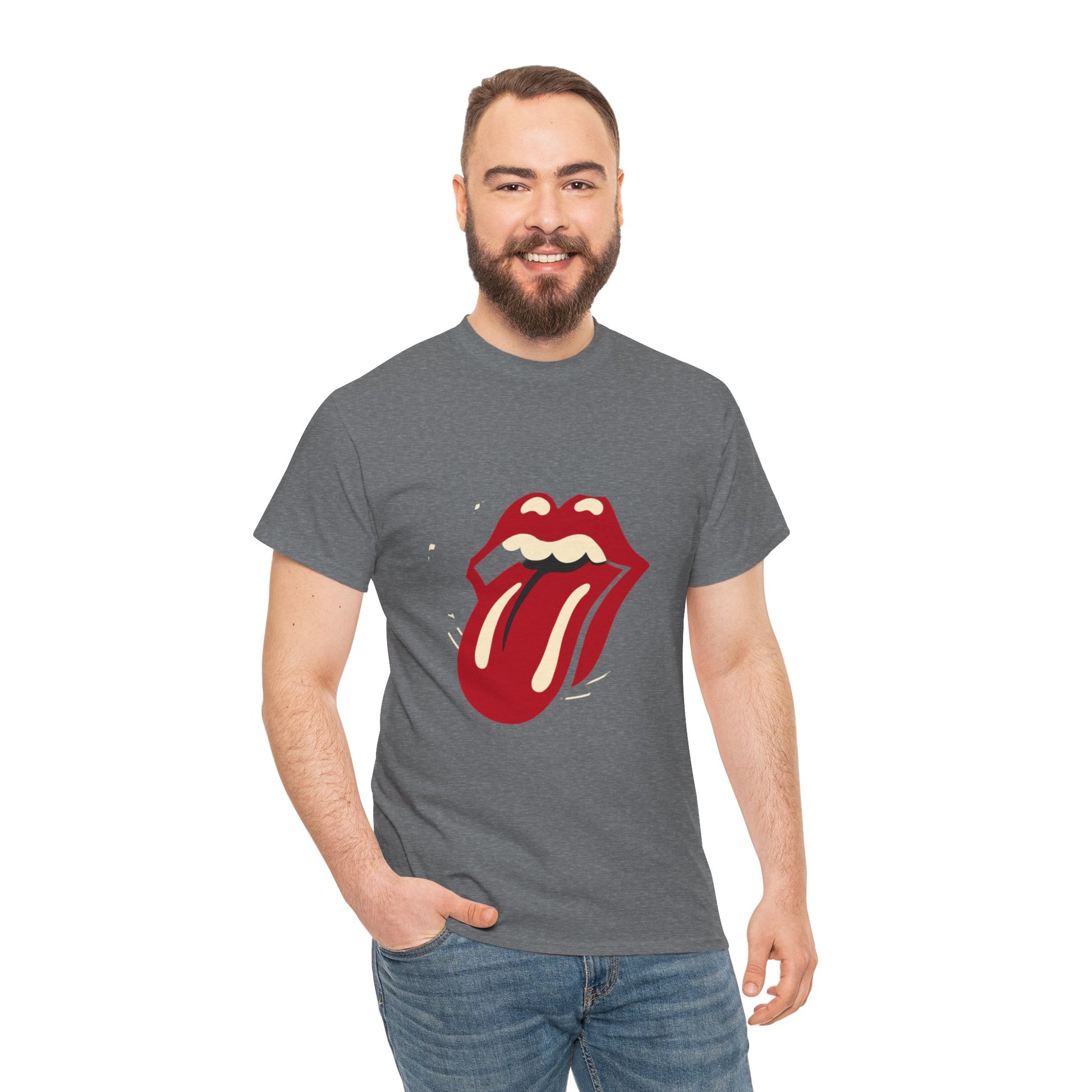 The Stone Tongue Unisex Heavy Cotton Tee | Edgy Graphic T-Shirt for Rock Music Fans - ArtShirt Couture
