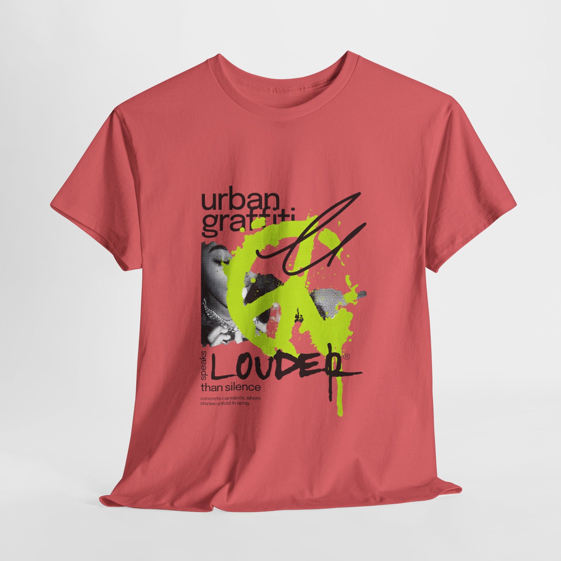Urban Graffiti Unisex Heavy Cotton Tee | Stylish Graphic T-Shirt for Street Art Lovers - ArtShirt Couture