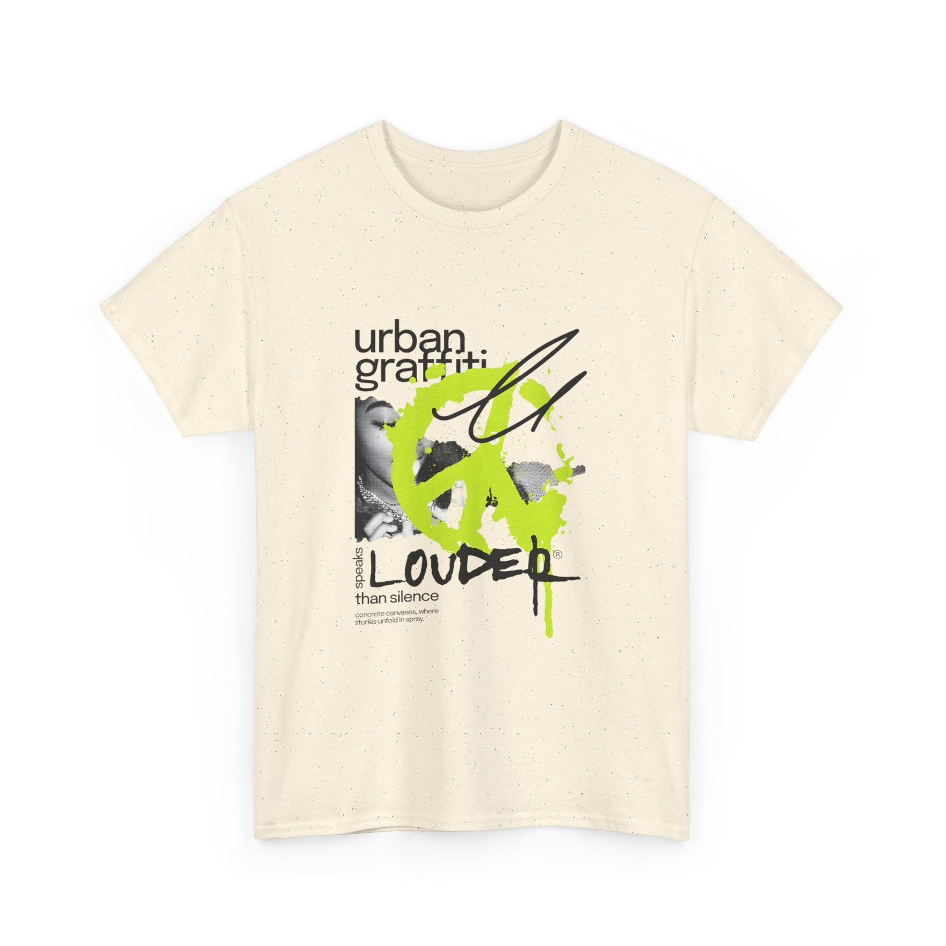 Urban Graffiti Unisex Heavy Cotton Tee | Stylish Graphic T-Shirt for Street Art Lovers - ArtShirt Couture