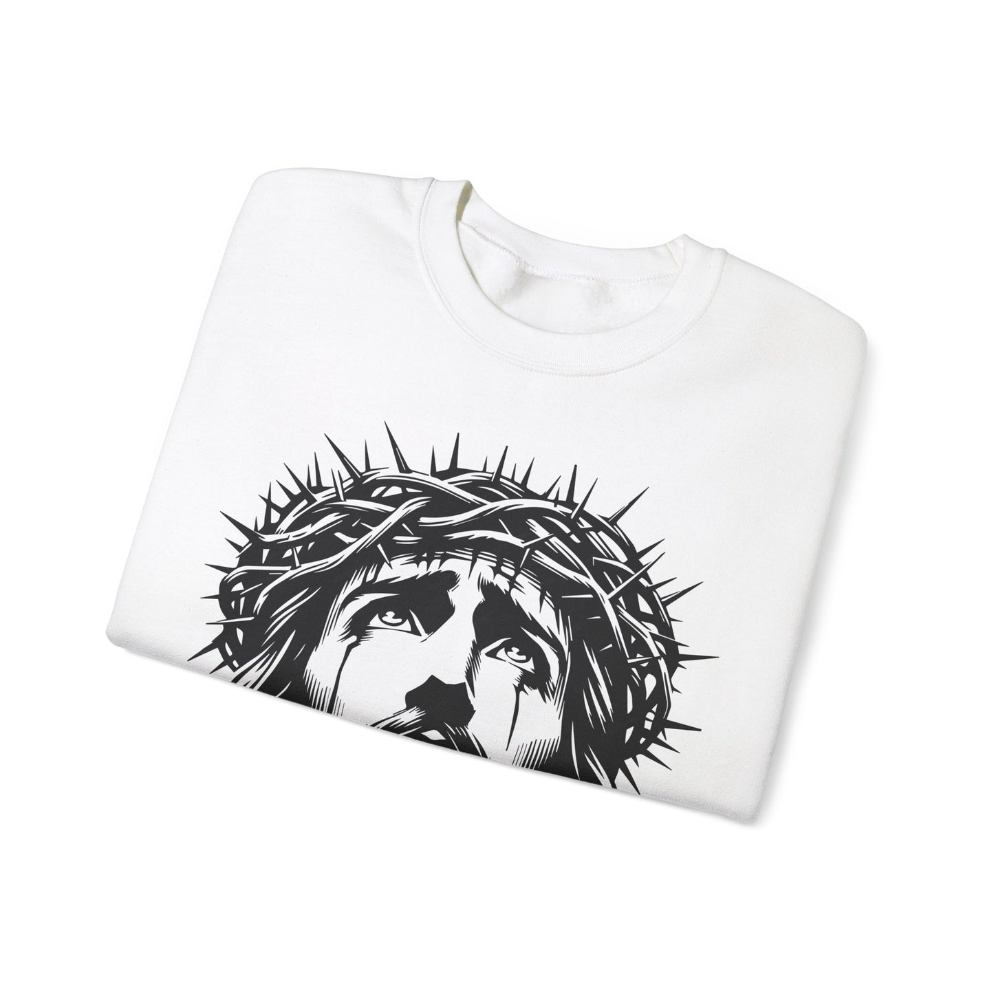 Jesus Christ Unisex Heavy Blend™ Crewneck Sweatshirt | Religious Graphic Sweatshirt - ArtShirt Couture