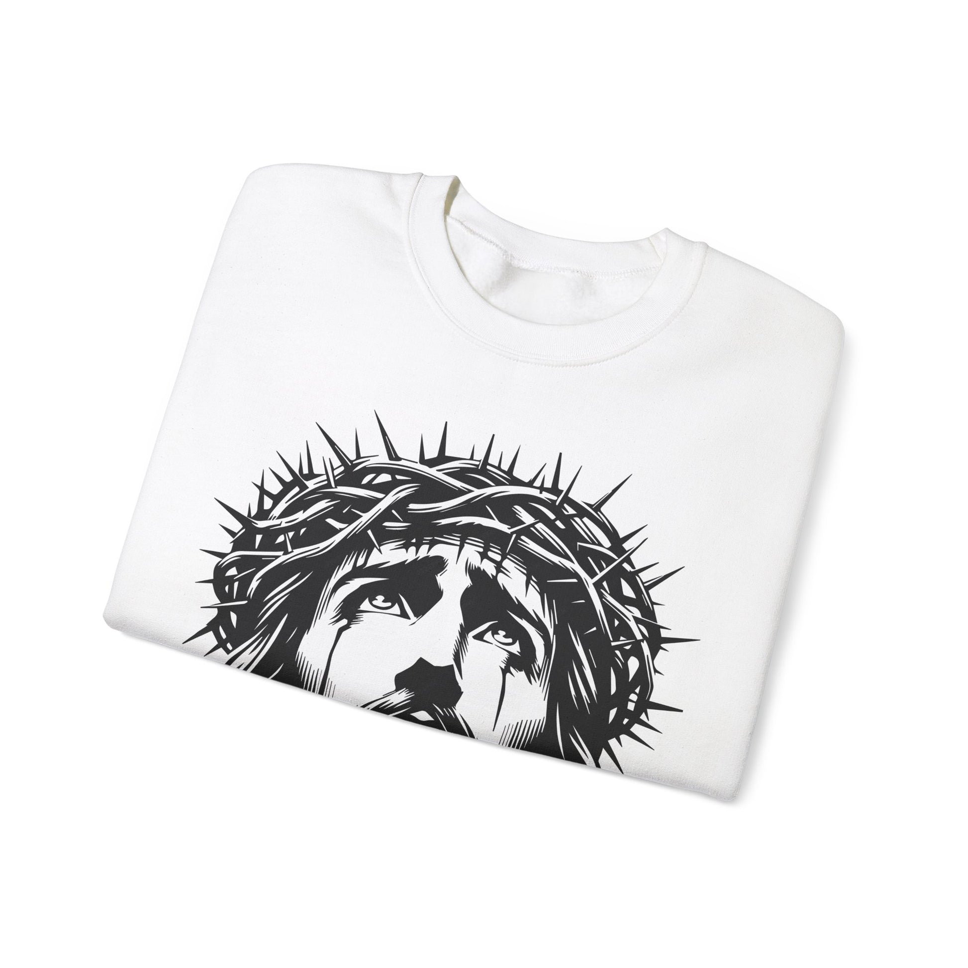 Jesus Christ Unisex Heavy Blend™ Crewneck Sweatshirt | Religious Graphic Sweatshirt - ArtShirt Couture