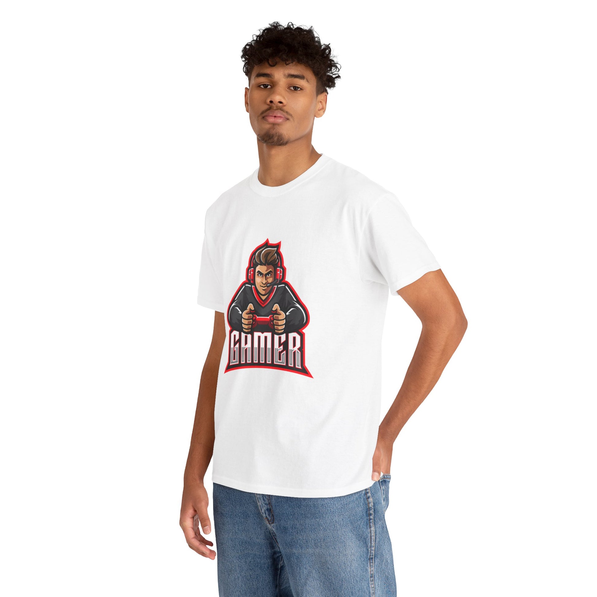 The Gamer Unisex Heavy Cotton Tee | Stylish Graphic T-Shirt for Gaming Enthusiasts - ArtShirt Couture