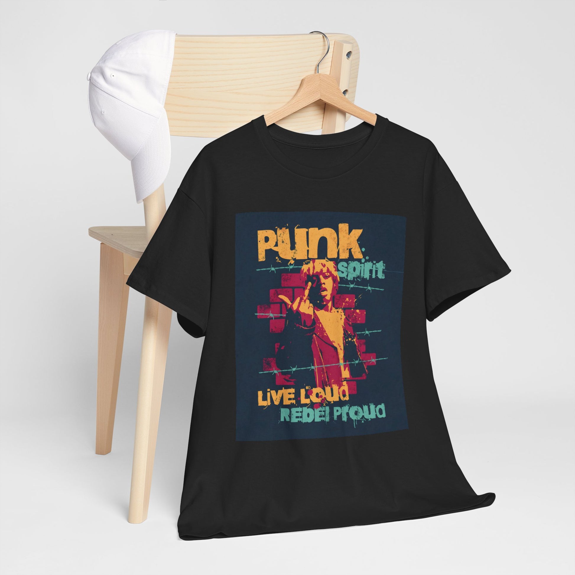Punk Spirit Graphic Unisex Heavy Cotton Tee | Edgy T-Shirt for Punk Culture Enthusiasts - ArtShirt Couture