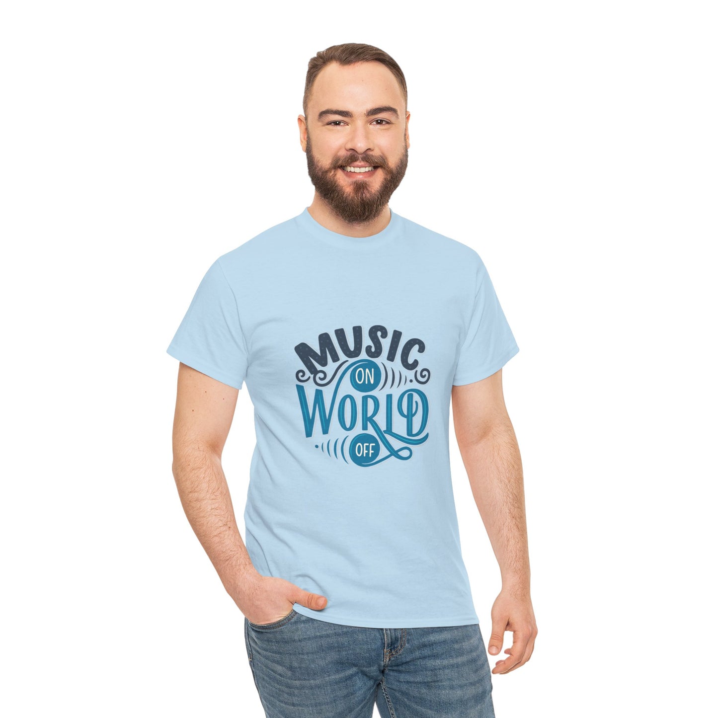 Music World Unisex Heavy Graphic Cotton Tee - ArtShirt Couture