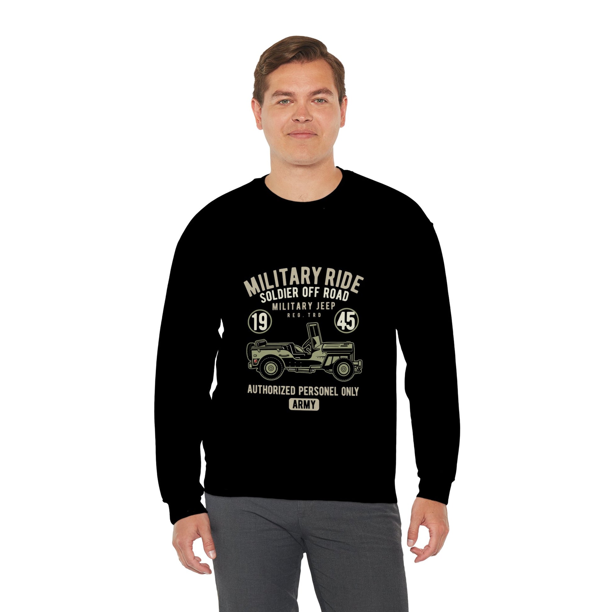 Military ride Unisex Heavy Blend™ Crewneck Sweatshirt - ArtShirt Couture