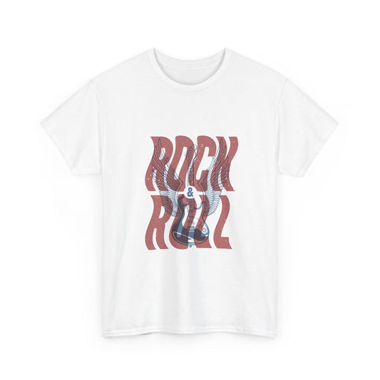 Rock 'N' Roll Unisex Heavy Cotton Tee | Classic Graphic T-Shirt for Music Lovers - ArtShirt Couture